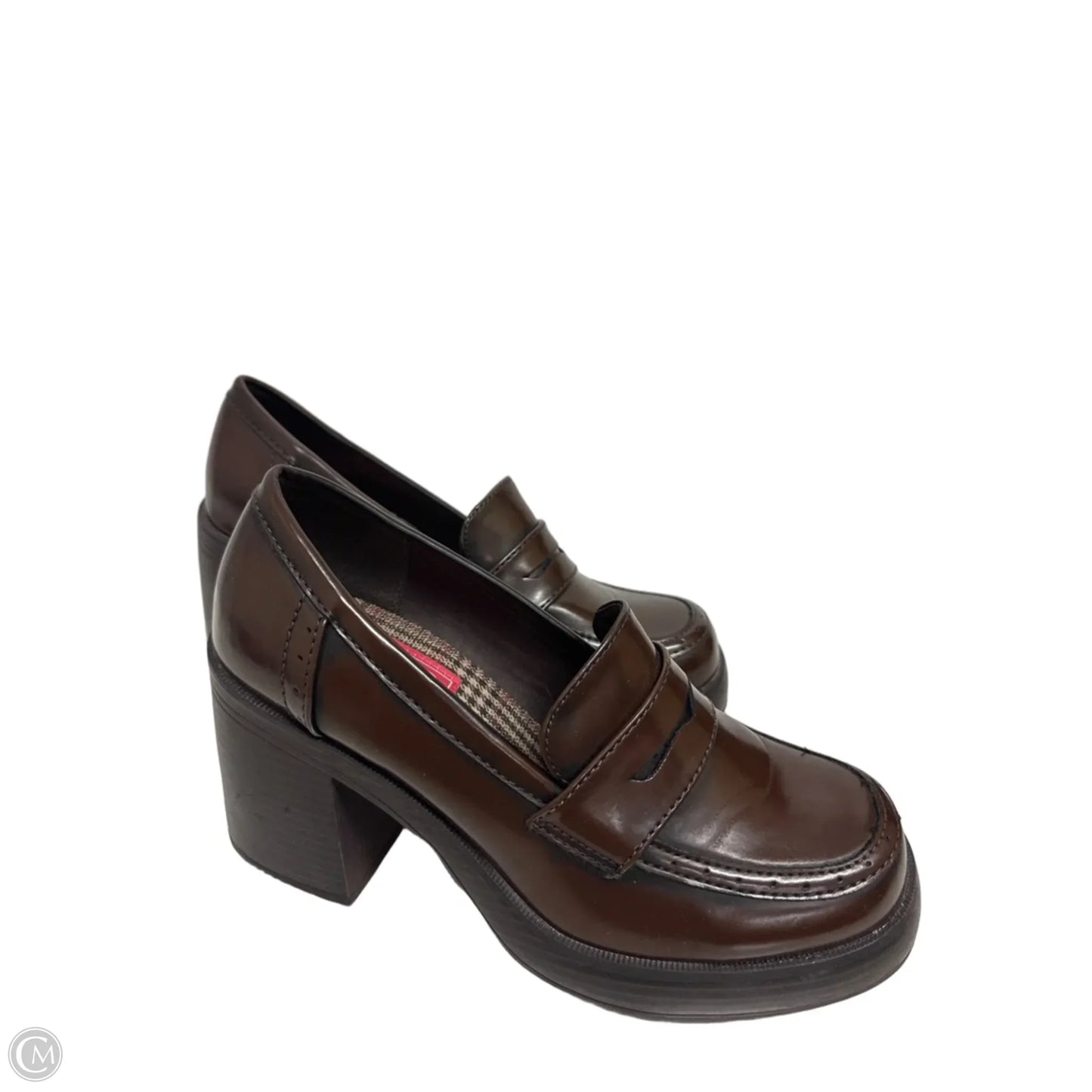 Shoes Heels Block By Clothes Mentor In Brown, Size: 8.5