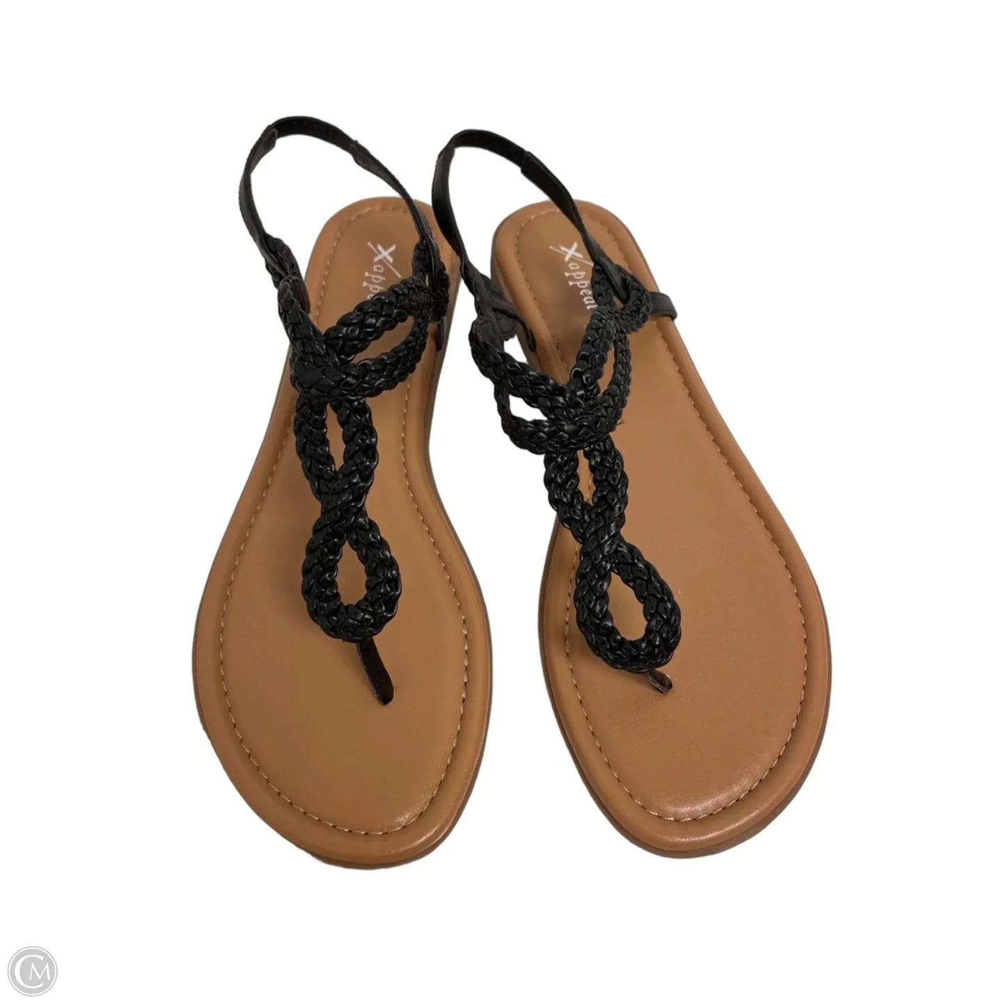 Sandals Flats By Xappeal In Black, Size: 10