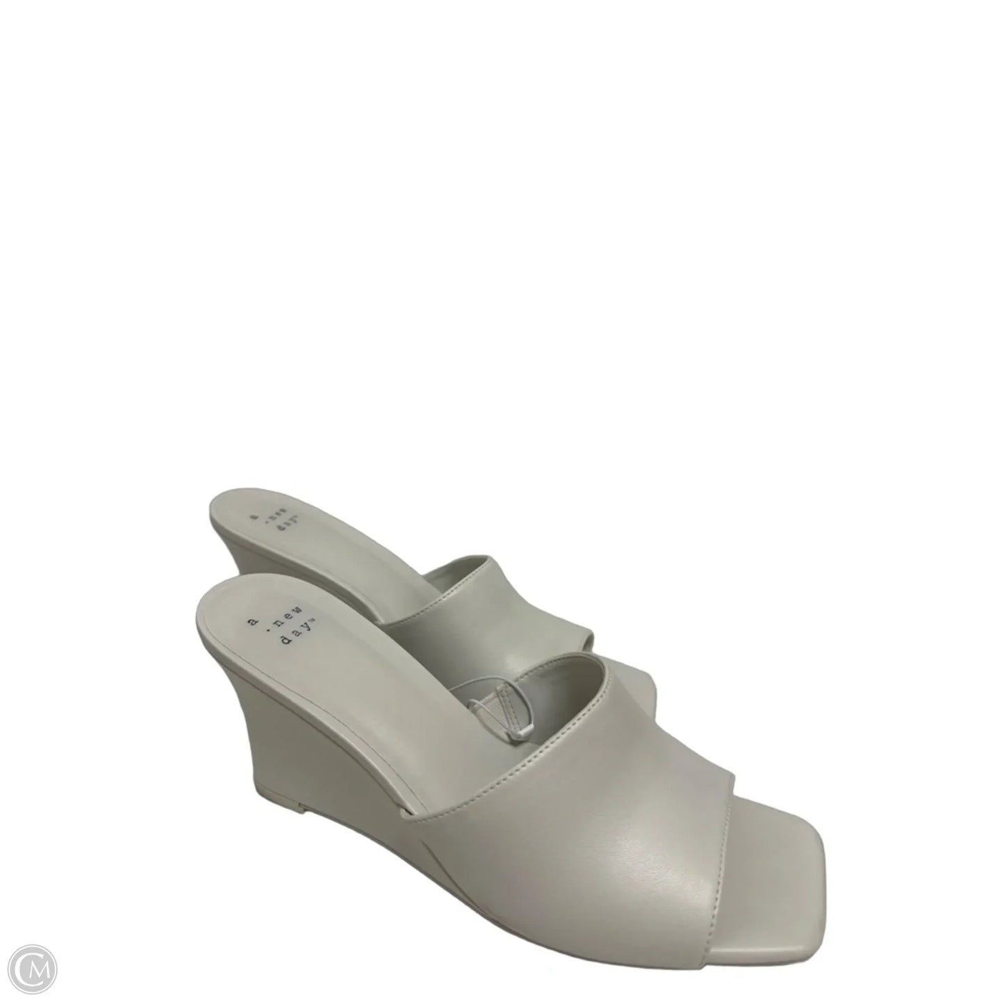 Sandals Heels Wedge By A New Day In White, Size: 8.5