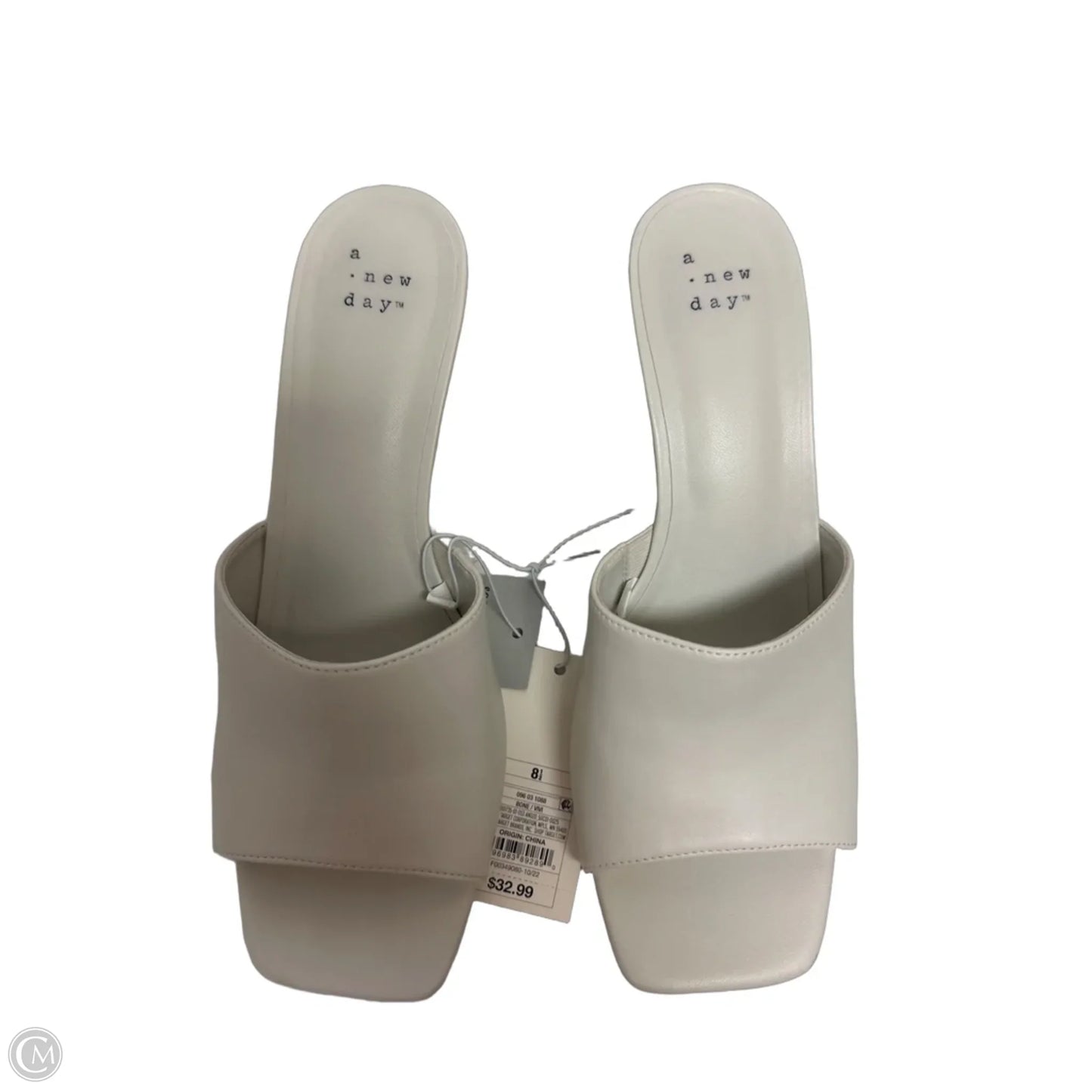 Sandals Heels Wedge By A New Day In White, Size: 8.5