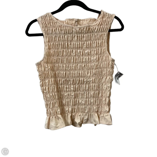 Top Sleeveless By Clothes Mentor In Cream, Size: L