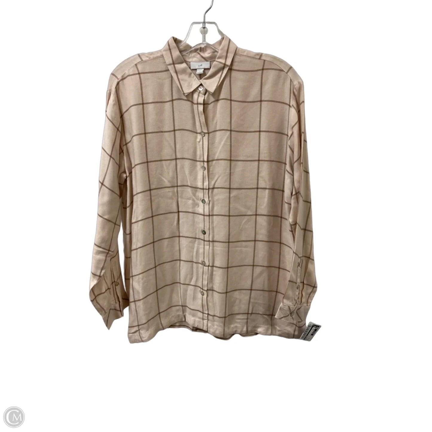 Blouse Long Sleeve By J. Jill In Cream, Size: S