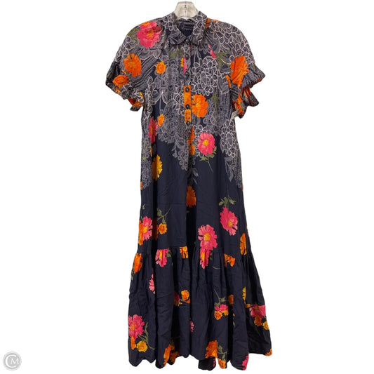 Dress Casual Maxi By Anthropologie In Navy, Size: Xxs