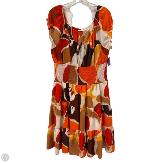 Dress Casual Midi By Eva Mendes In Orange, Size: Xl