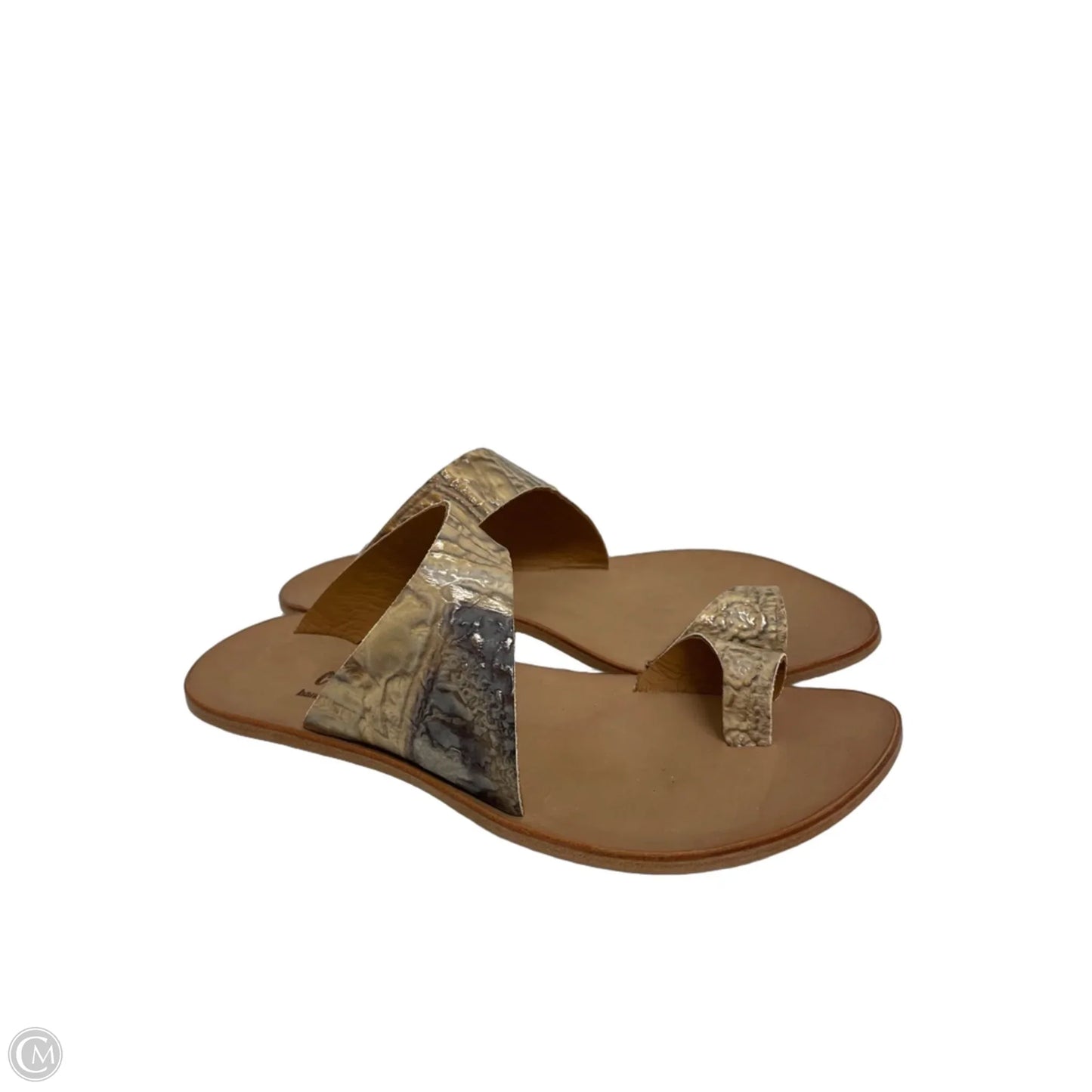 Sandals Flats By Clothes Mentor In Cream, Size: 9.5