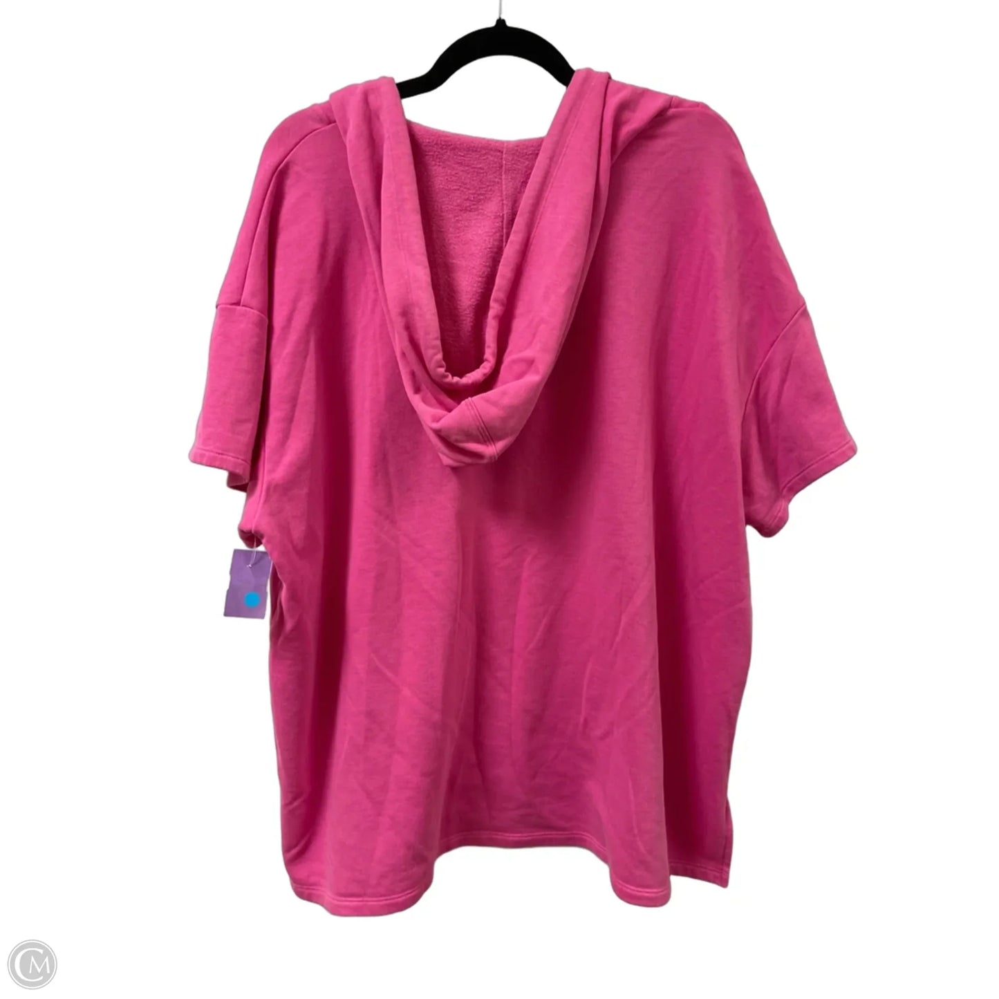 Sweater Short Sleeve By Livi Active In Pink, Size: 2x