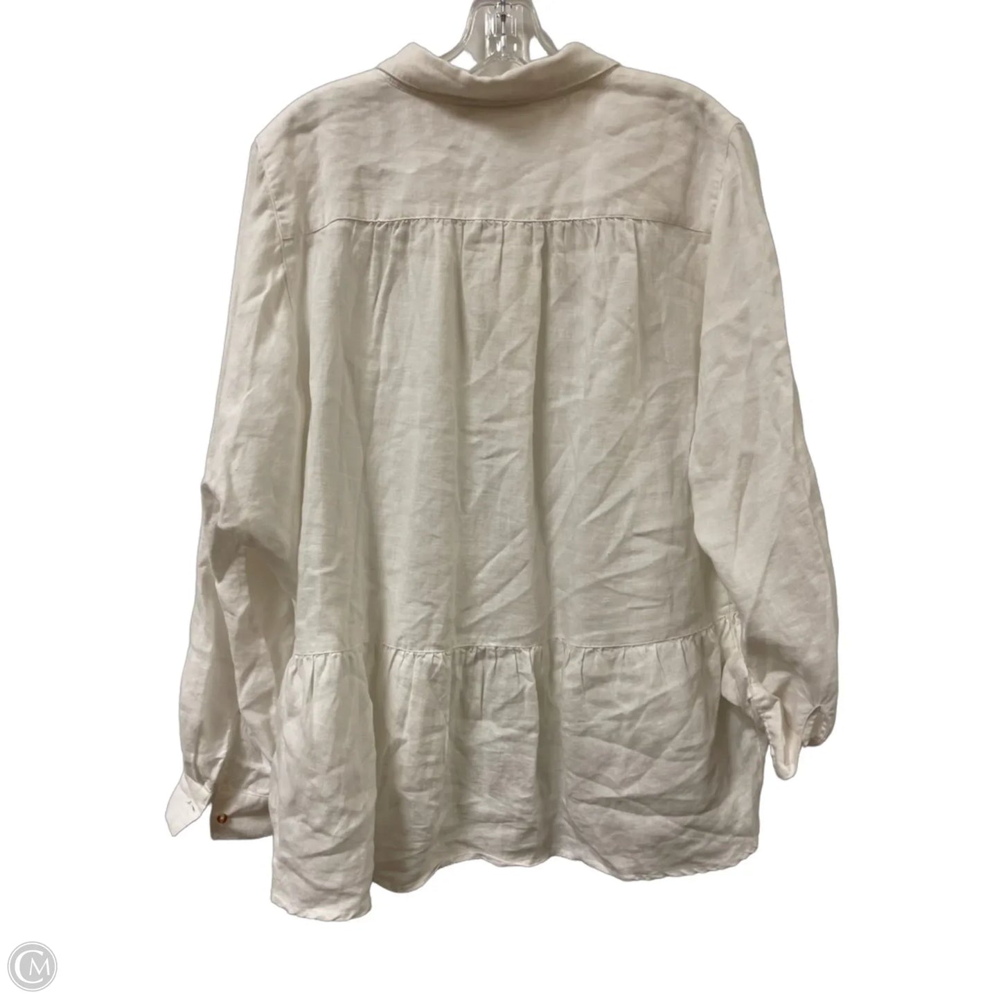 Blouse Long Sleeve By Holding Horses In White, Size: L
