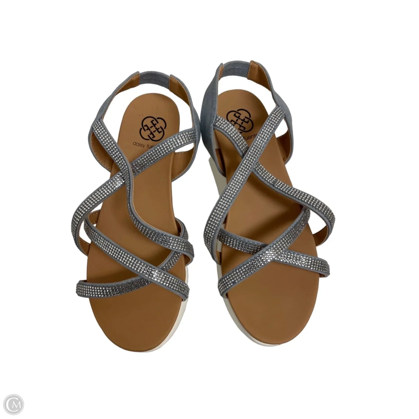 Sandals Heels Wedge By Daisy Fuentes In Blue, Size: 8