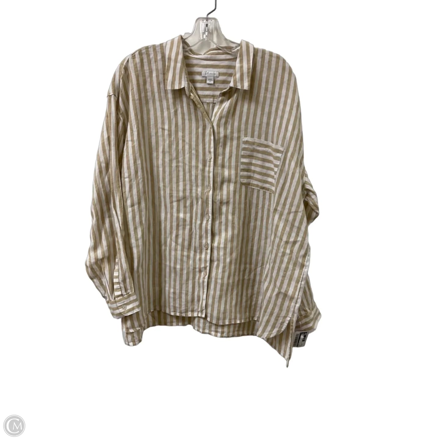 Blouse Long Sleeve By J. Jill In Tan, Size: Xl