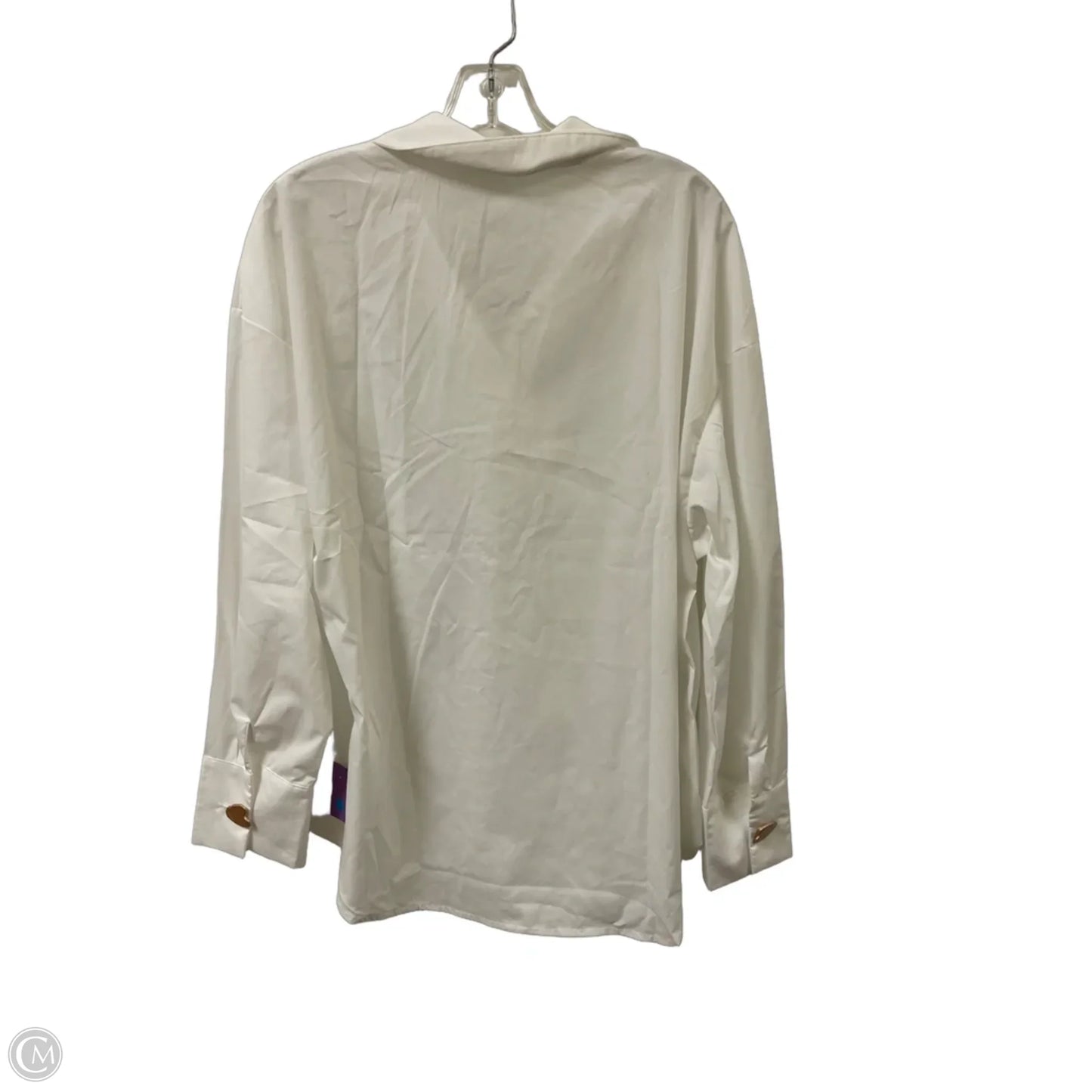 Tunic Long Sleeve By Clothes Mentor In White, Size: 2x