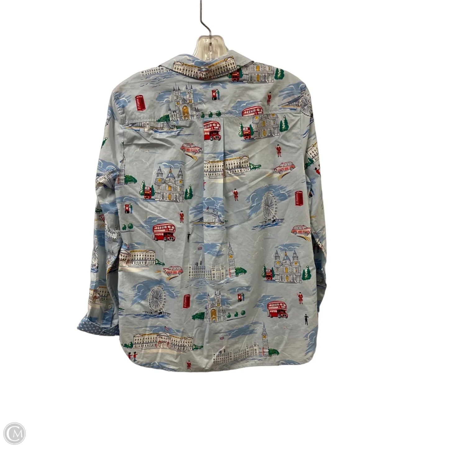 Blouse Long Sleeve By Talbots In Blue, Size: M