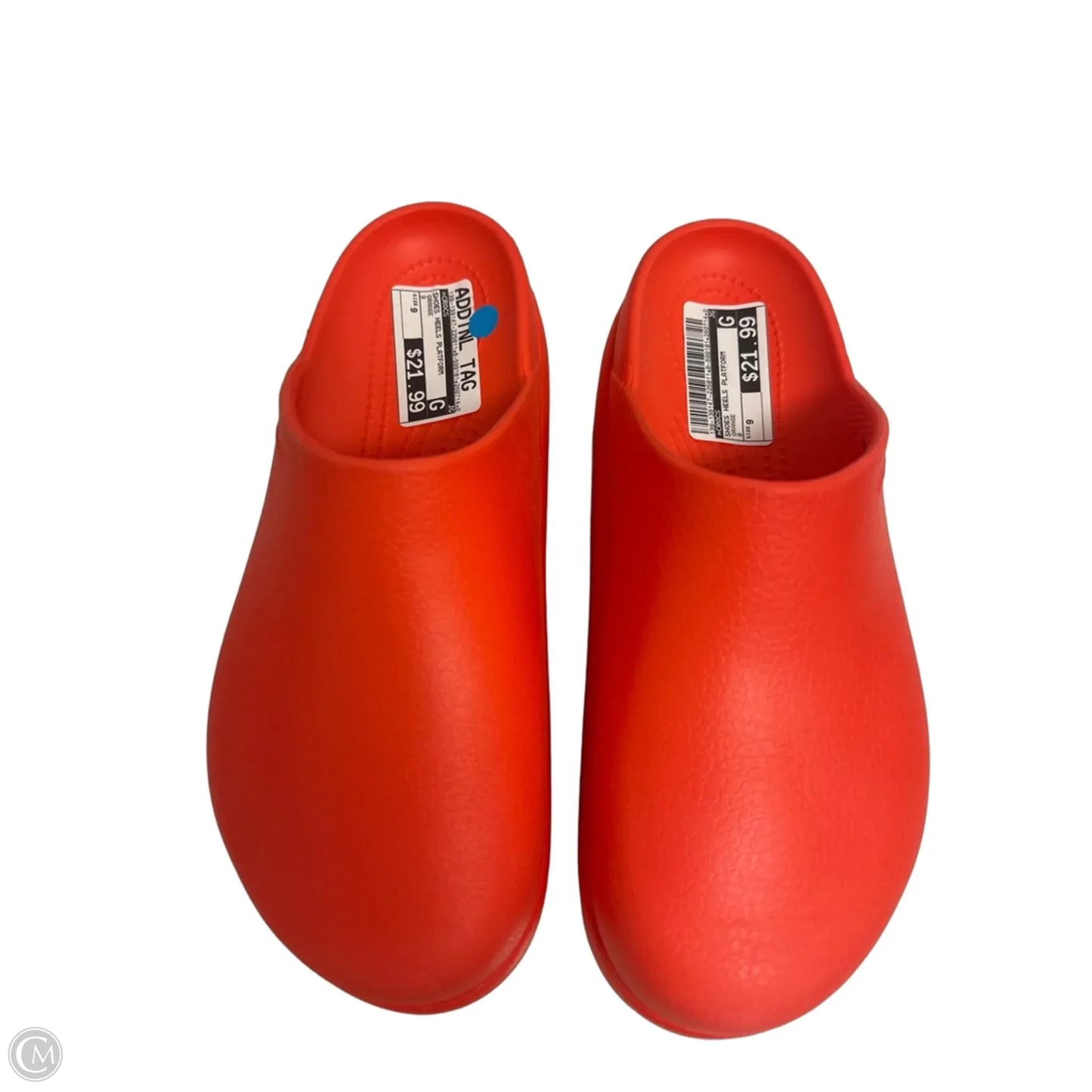 Shoes Heels Platform By Crocs In Orange, Size: 9
