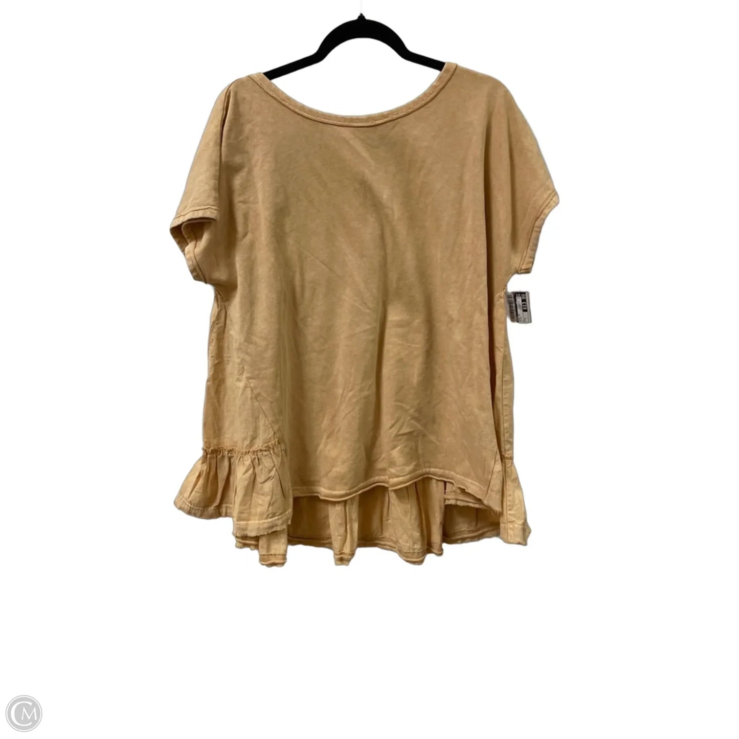 Tunic Short Sleeve By Easel In Yellow, Size: S