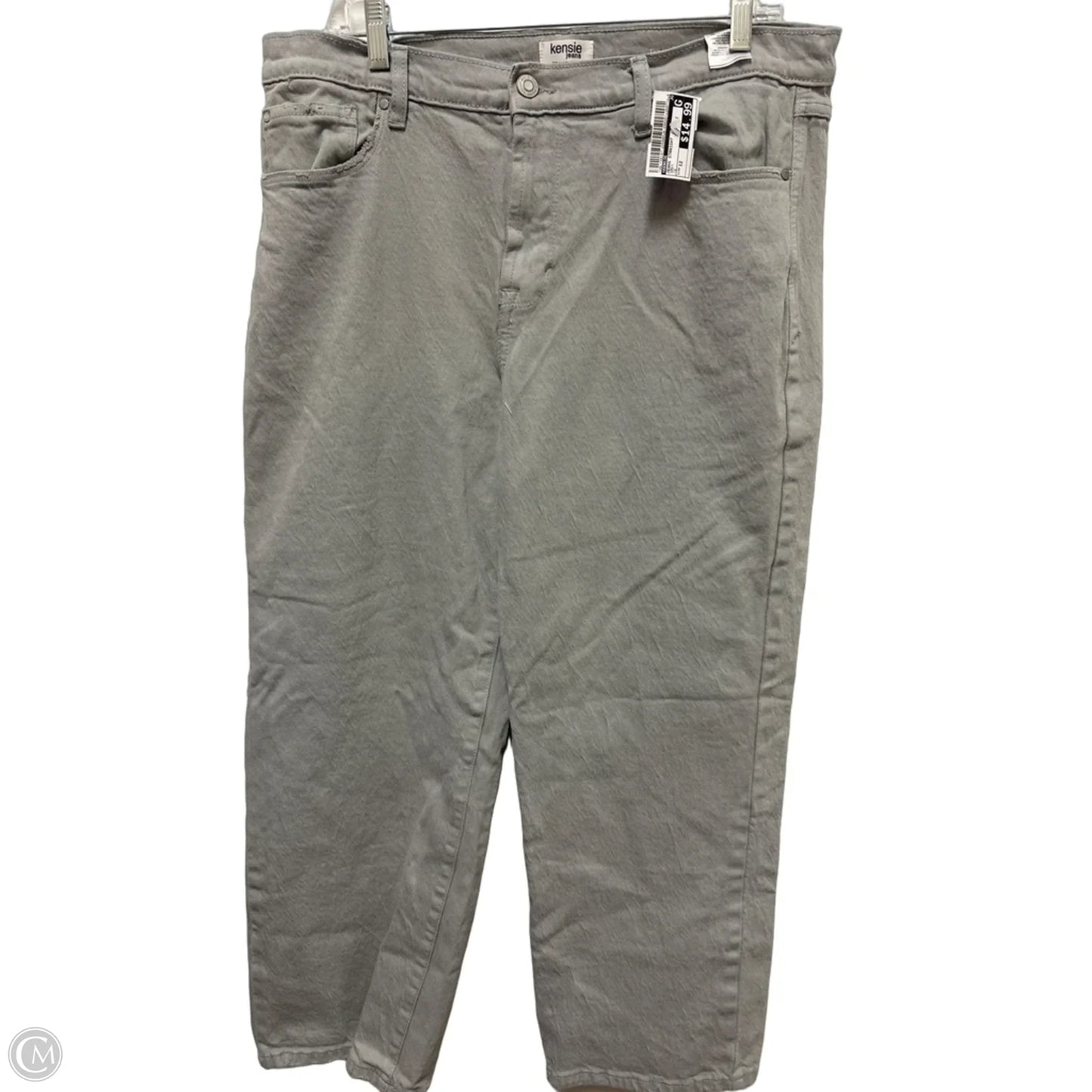 Jeans Straight By Kensie In Grey, Size: 12