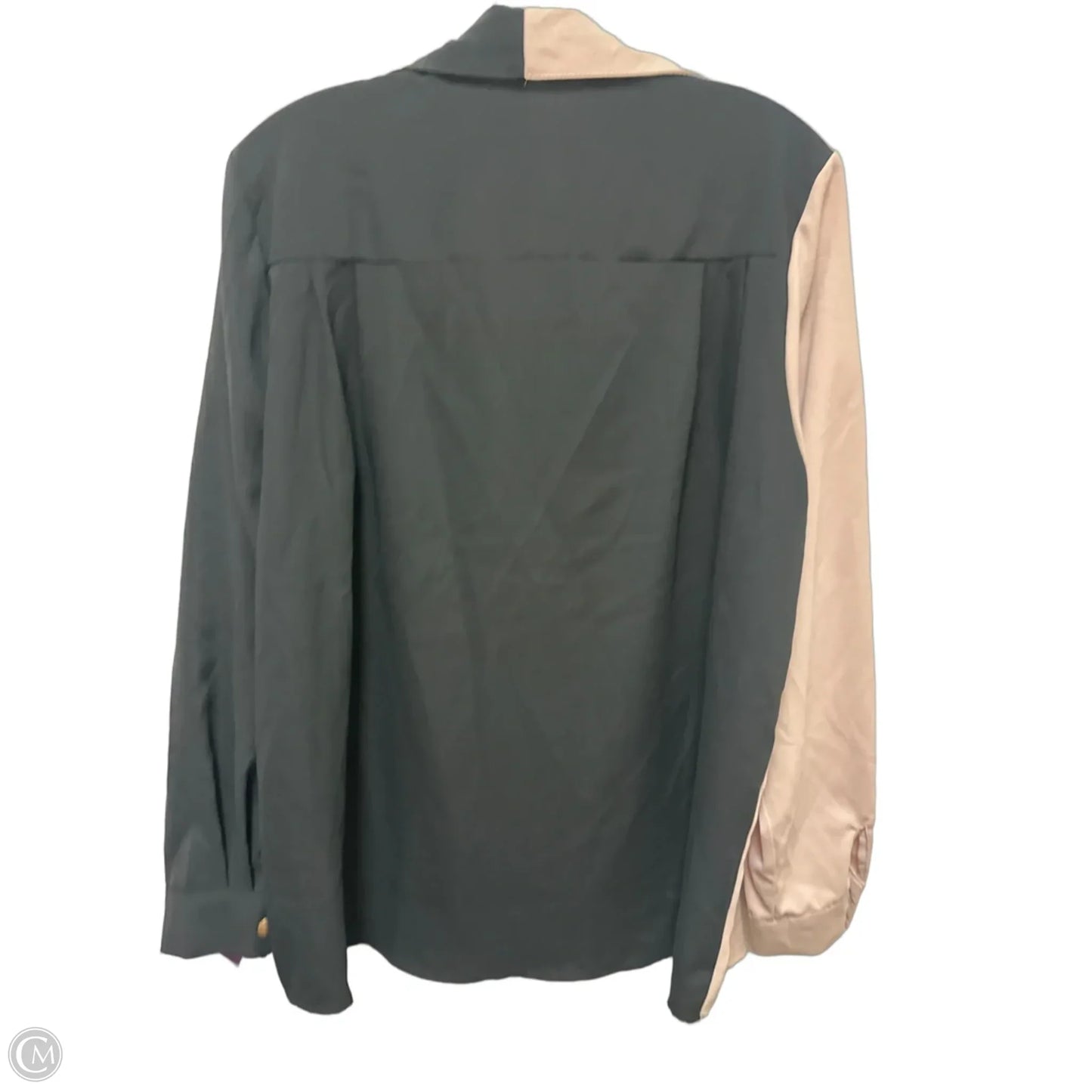 Blouse Long Sleeve By Clothes Mentor In Black & Cream, Size: M