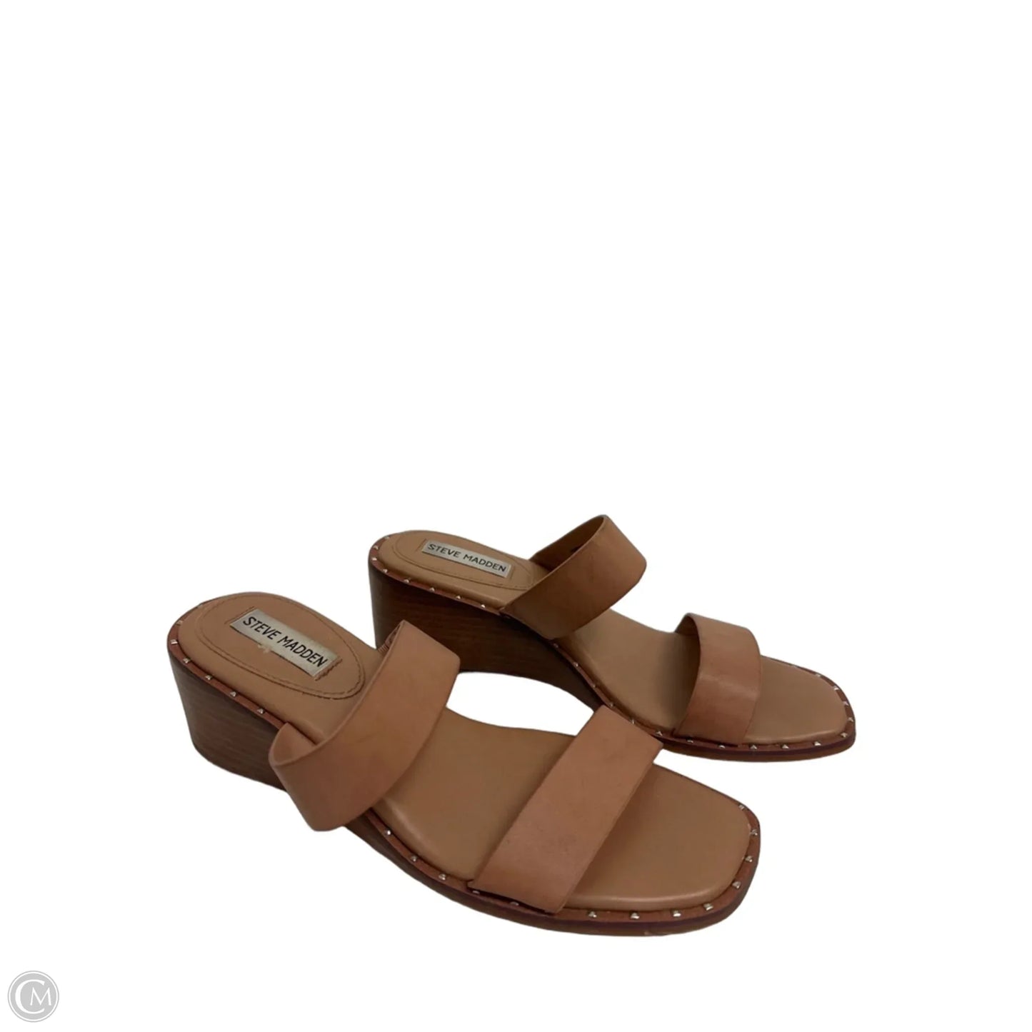 Sandals Heels Wedge By Steve Madden In Brown, Size: 9