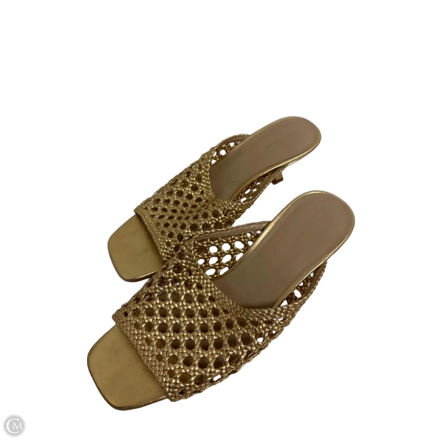 Shoes Heels Kitten By Ann Taylor In Gold, Size: 9
