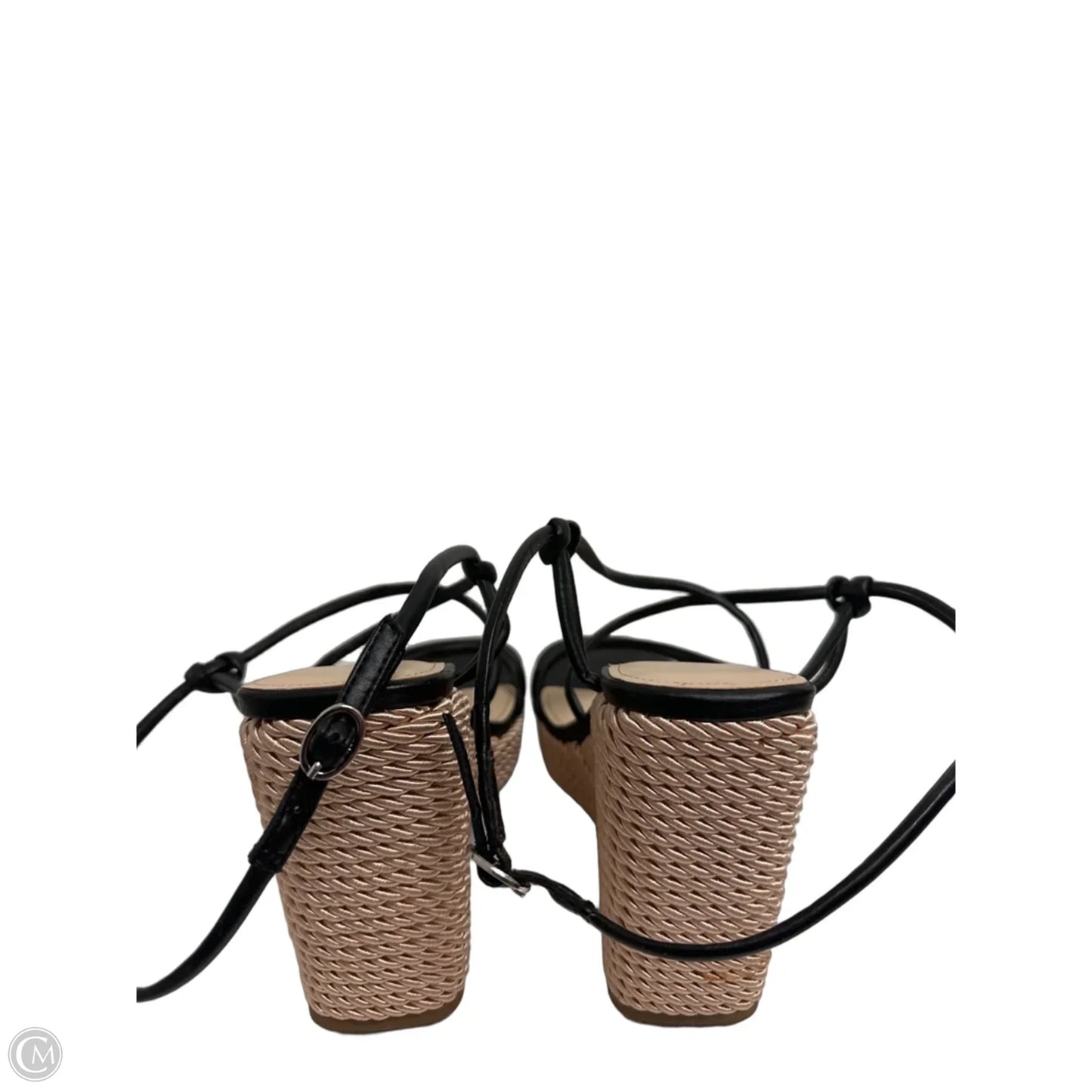 Sandals Heels Wedge By Marc Fisher In Black, Size: 9