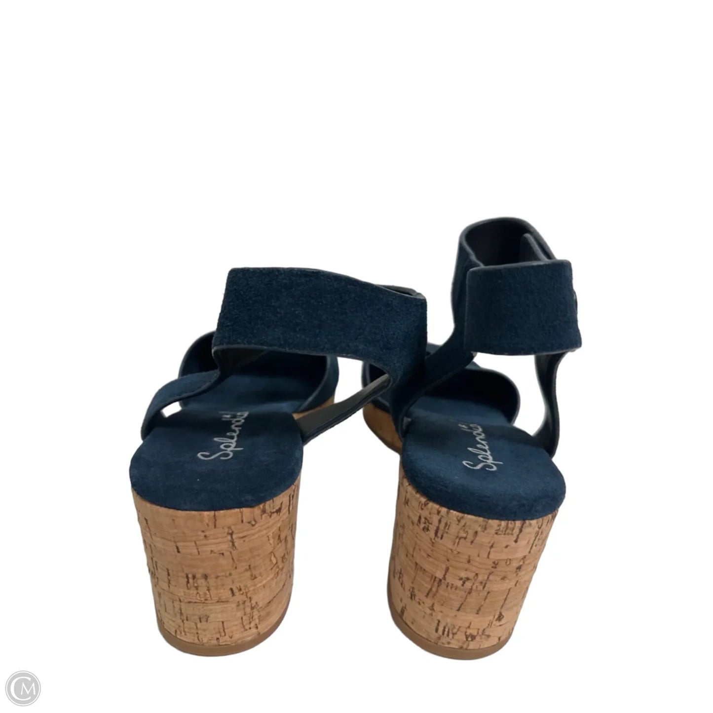 Sandals Heels Block By Splendid In Navy, Size: 8