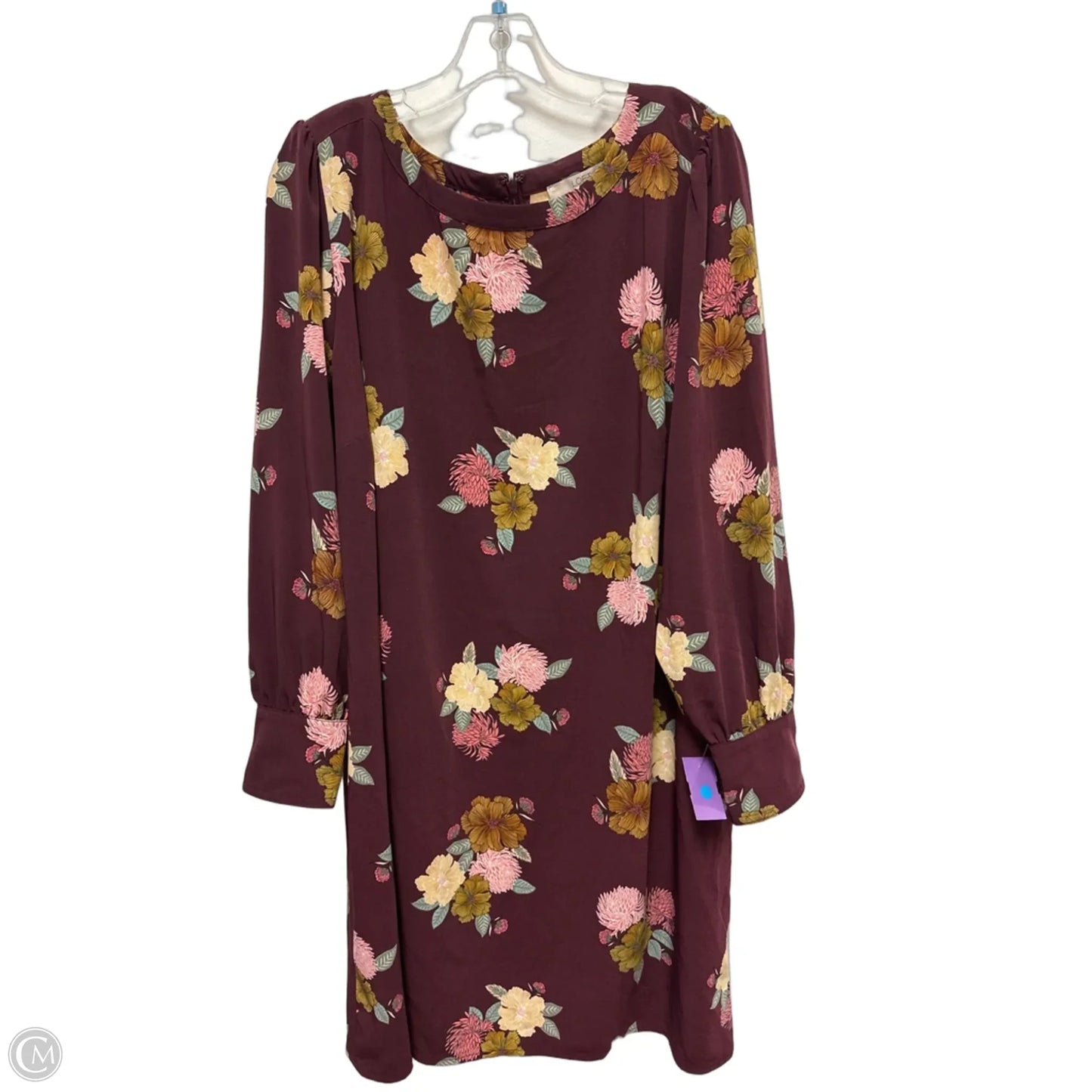 Dress Casual Midi By Loft In Floral Print, Size: 2x