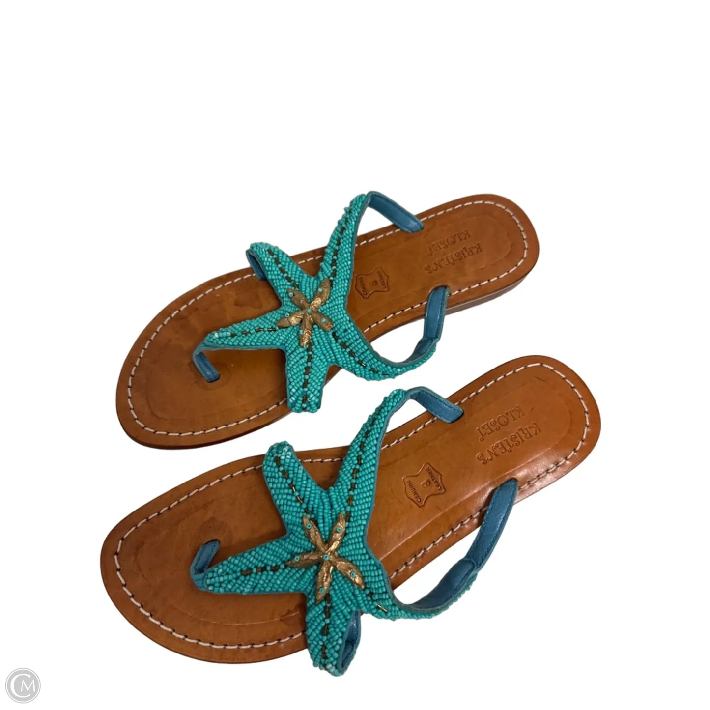 Sandals Flip Flops By Cmc In Teal, Size: 9