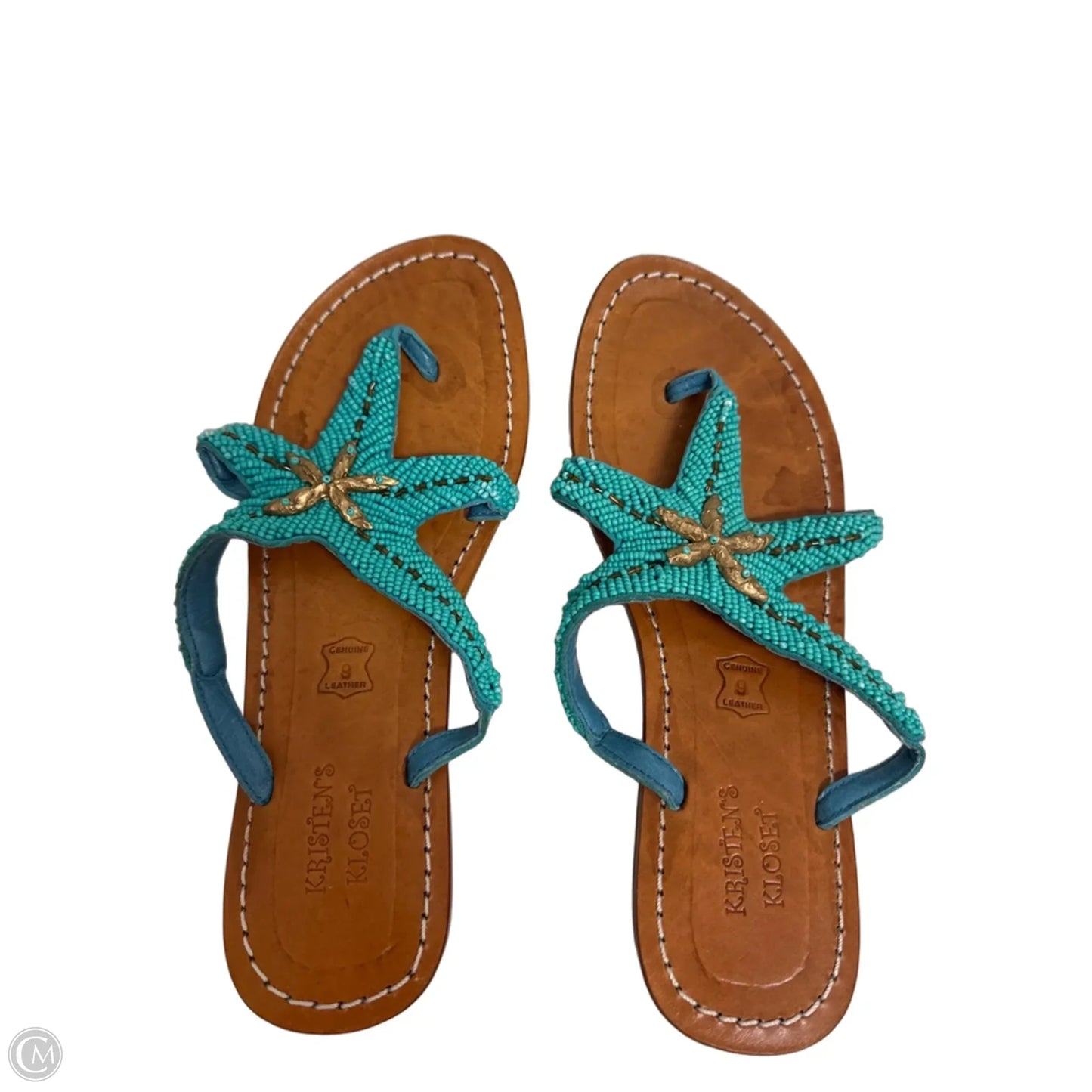 Sandals Flip Flops By Cmc In Teal, Size: 9