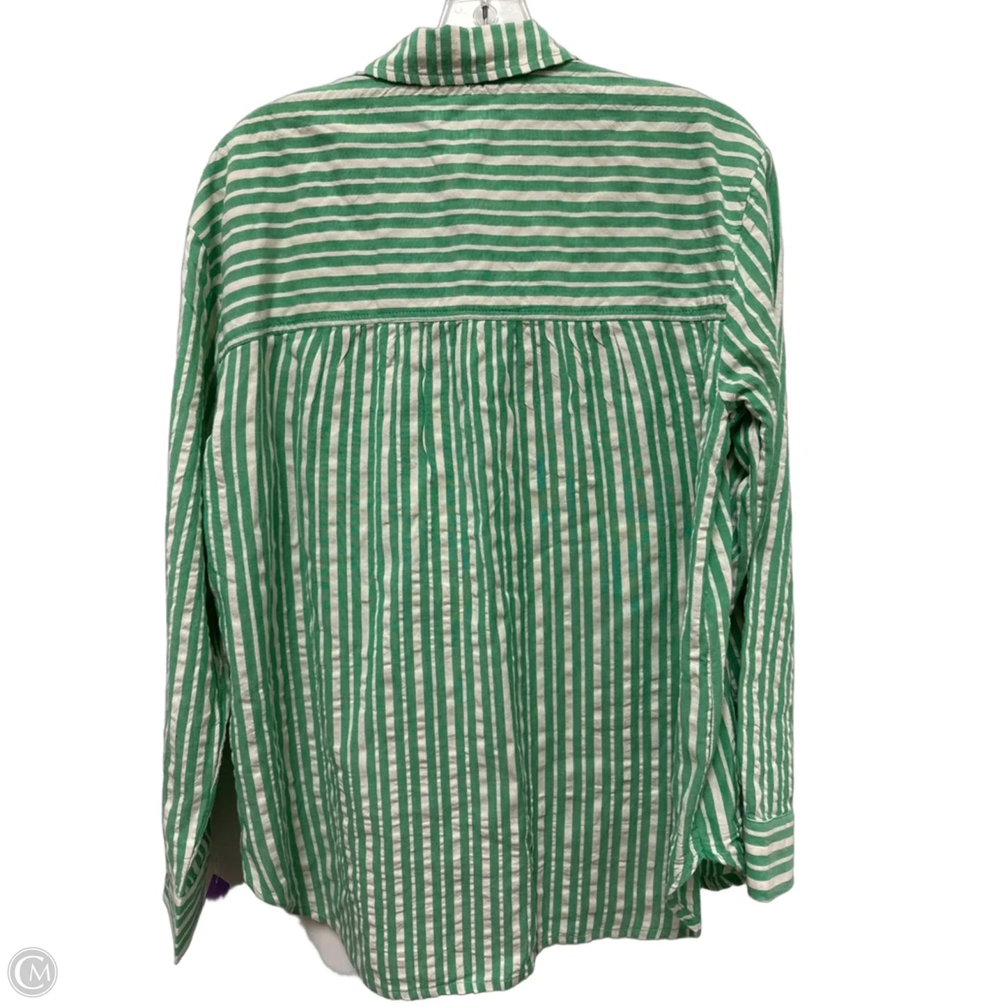 Blouse Long Sleeve By Pilcro In Green, Size: M