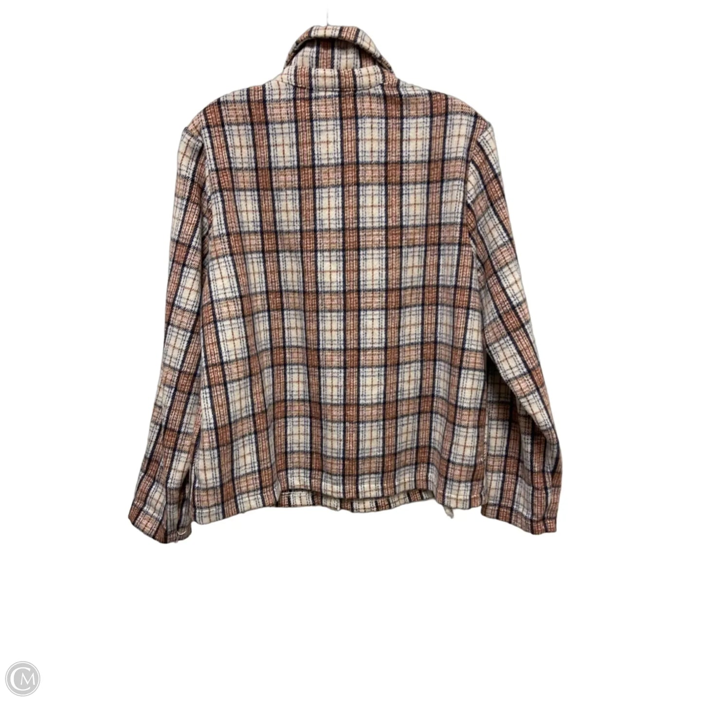 Jacket Shirt By Melloday In Brown, Size: L
