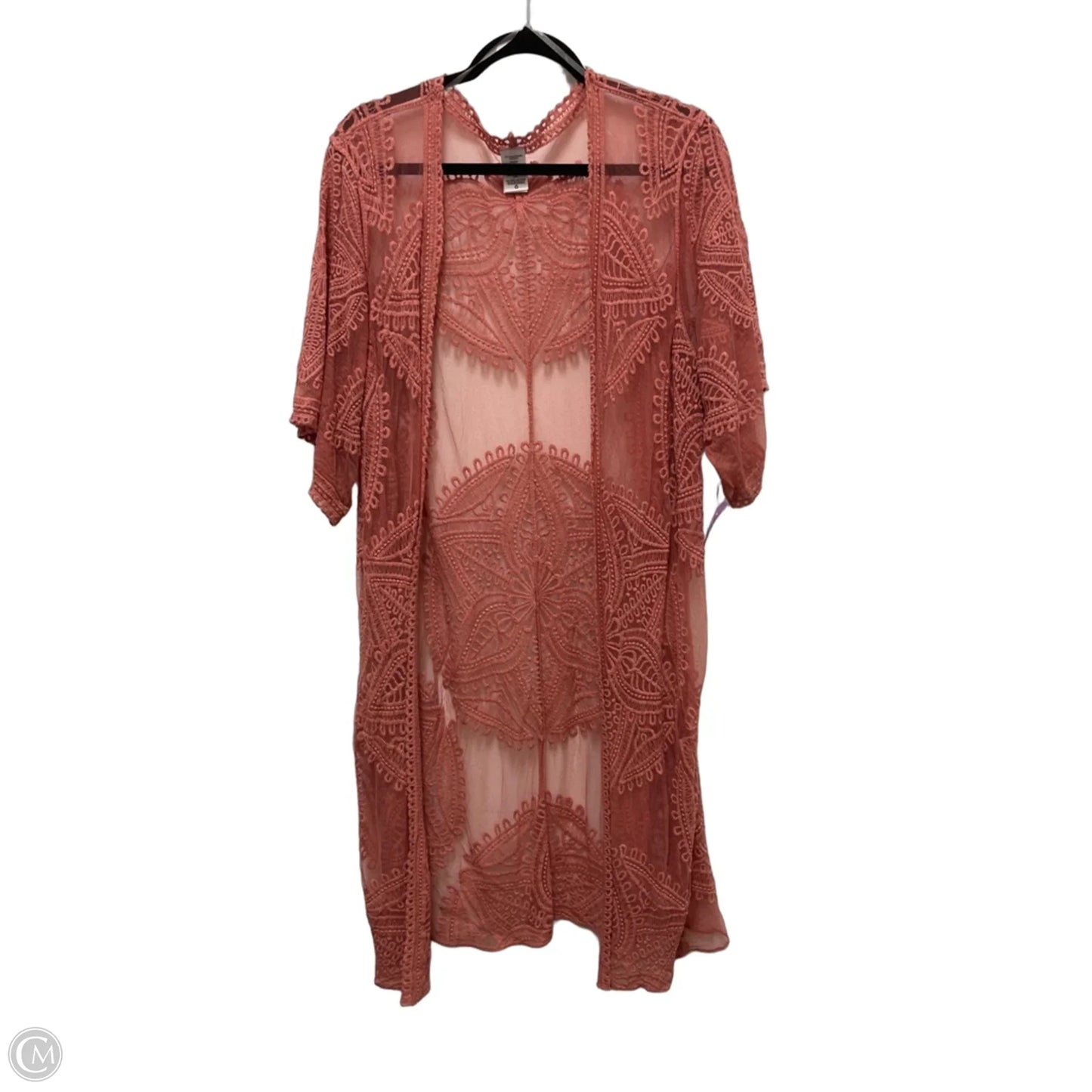 Kimono By Clothes Mentor In Pink, Size: Xl