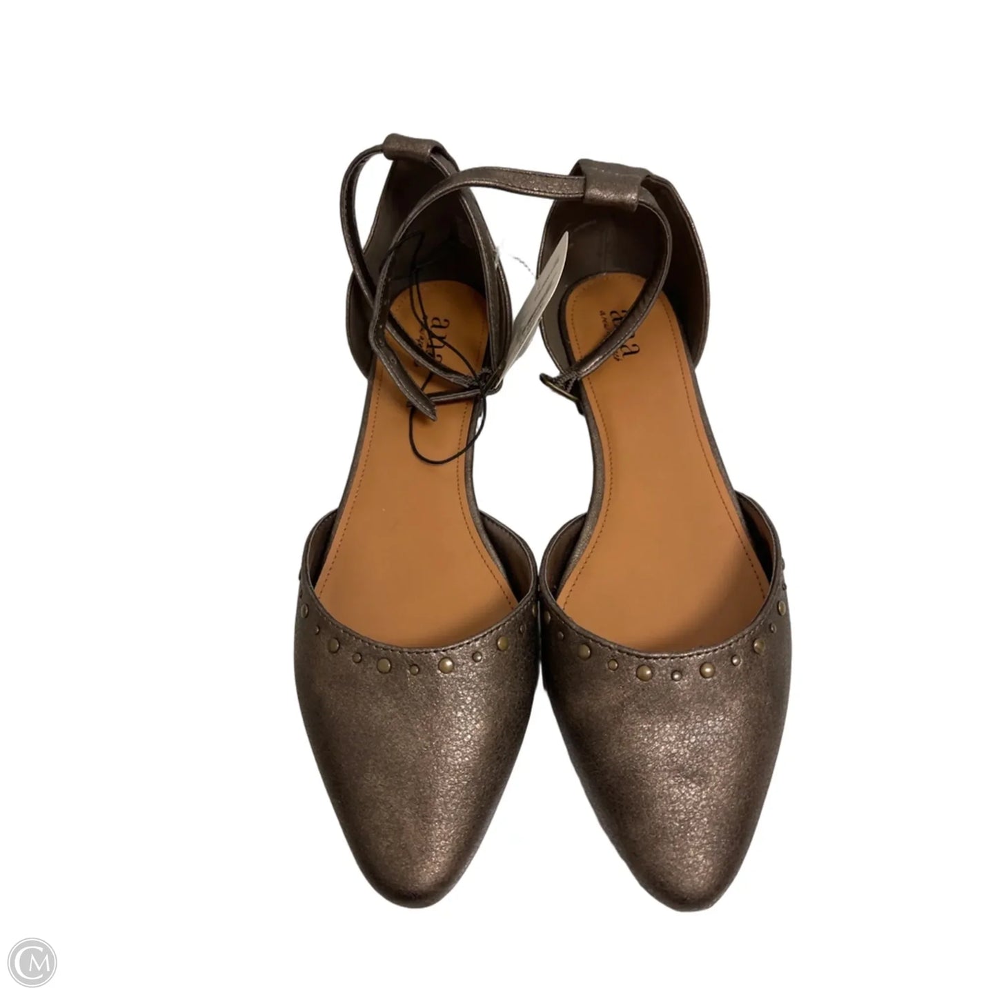Shoes Flats By Ana In Bronze, Size: 9.5