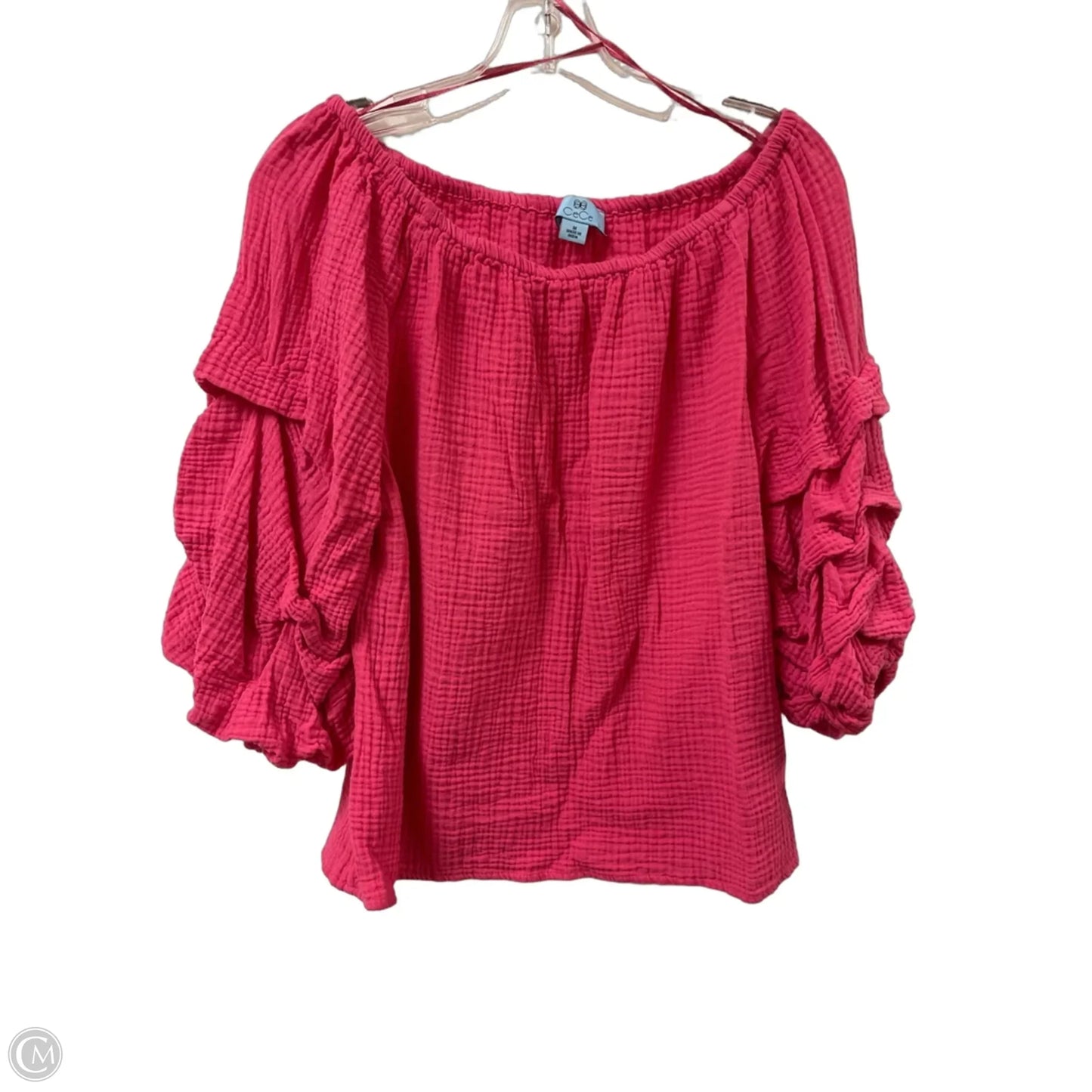 Top Long Sleeve By Cece In Pink, Size: M