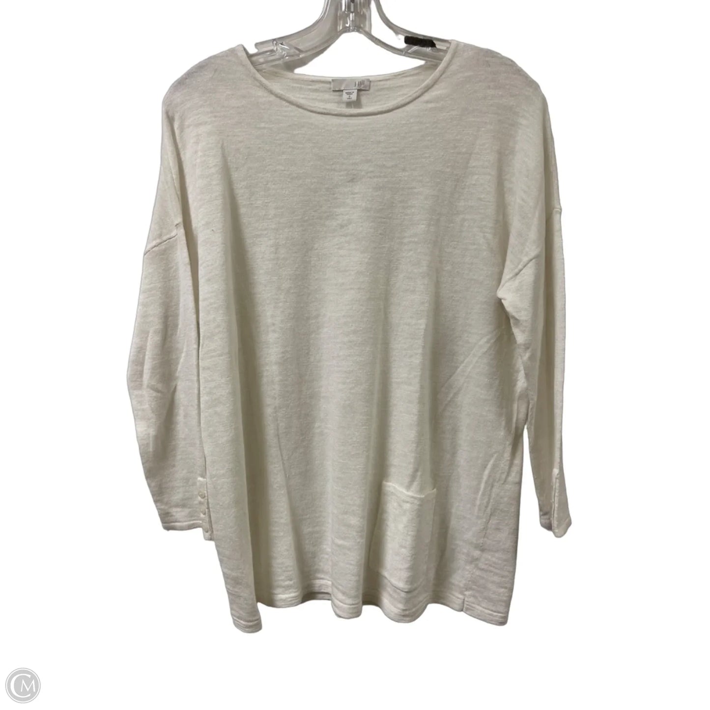 Top Long Sleeve By J. Jill In White, Size: S