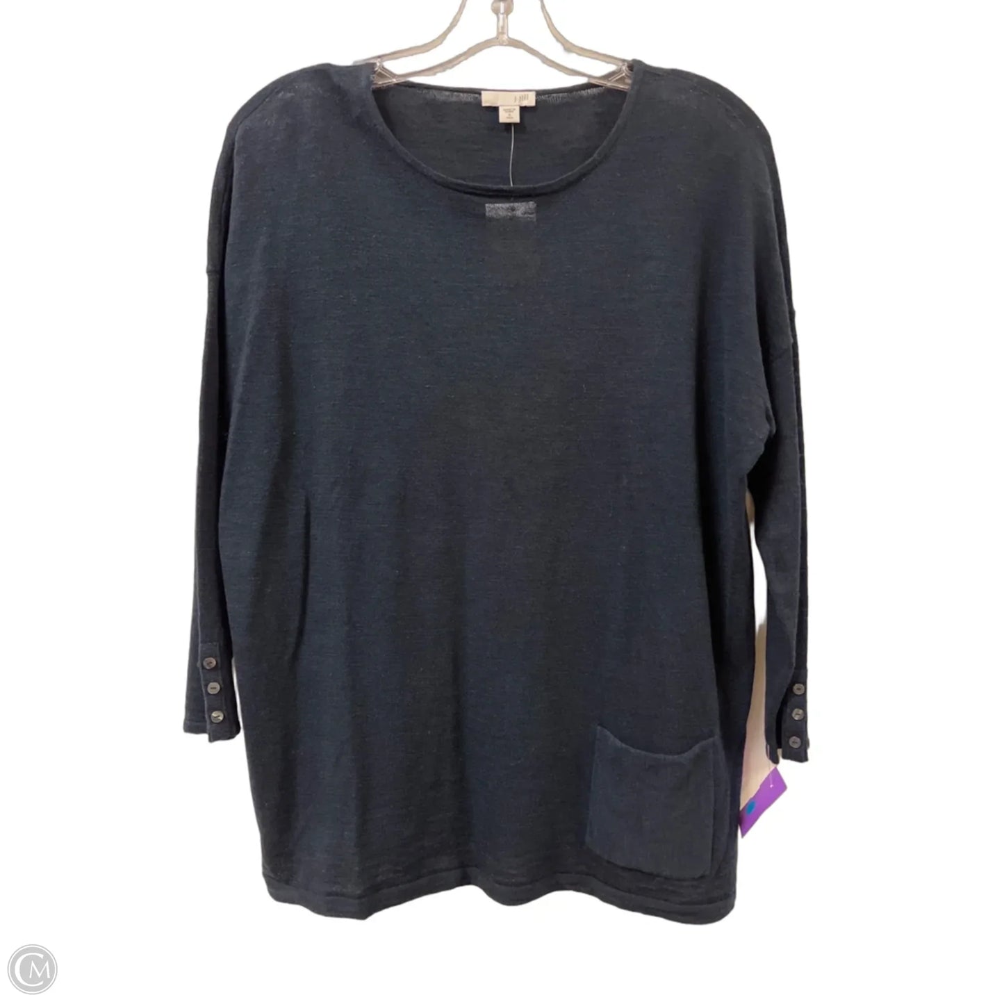 Top Long Sleeve By J. Jill In Navy, Size: S