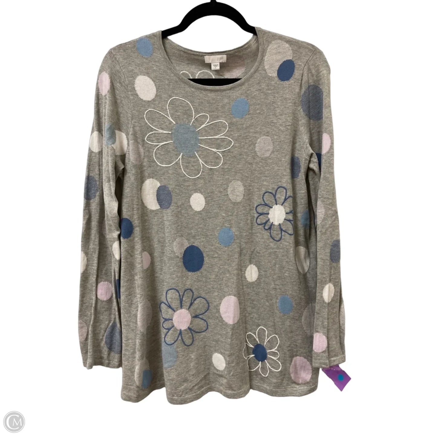Top Long Sleeve By J. Jill In Grey, Size: S
