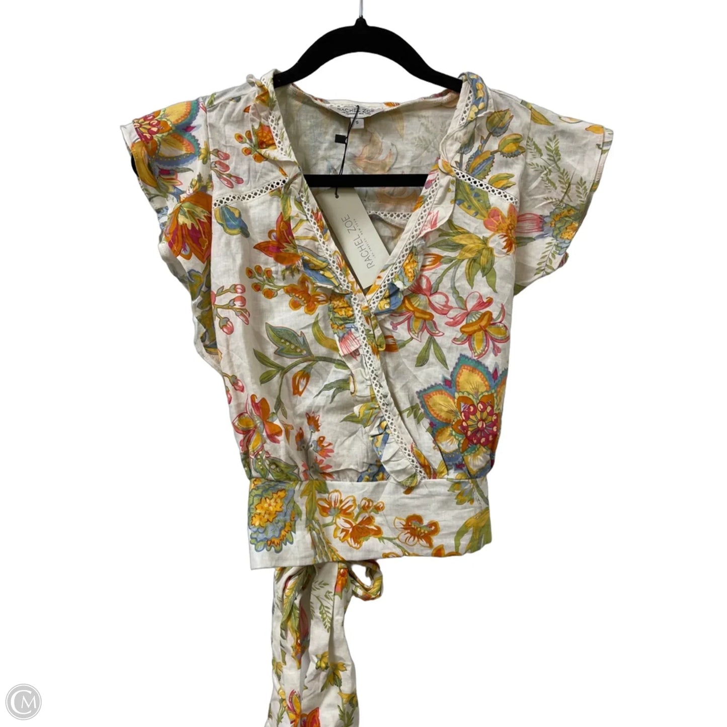 Top Short Sleeve By Rachel Zoe In Floral Print, Size: S