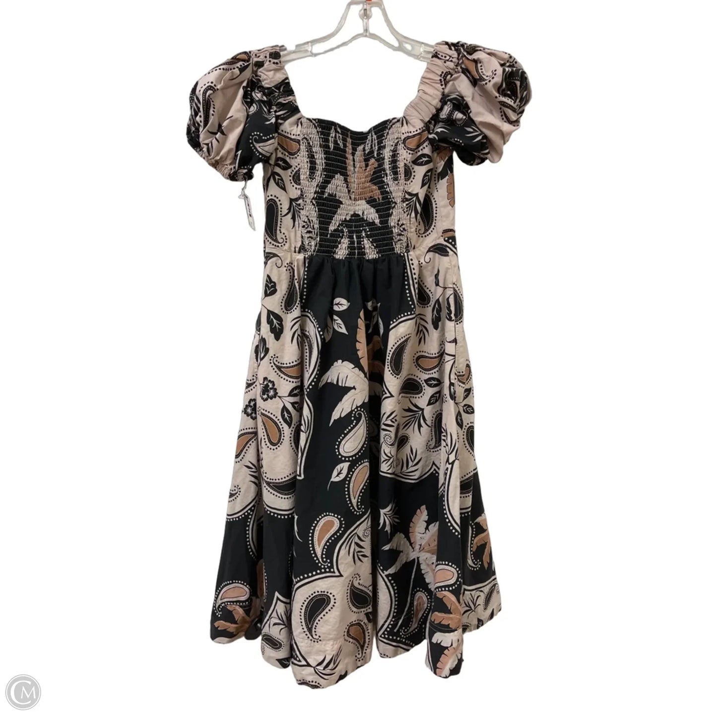 Dress Casual Midi By Maeve In Black & Cream, Size: Mp