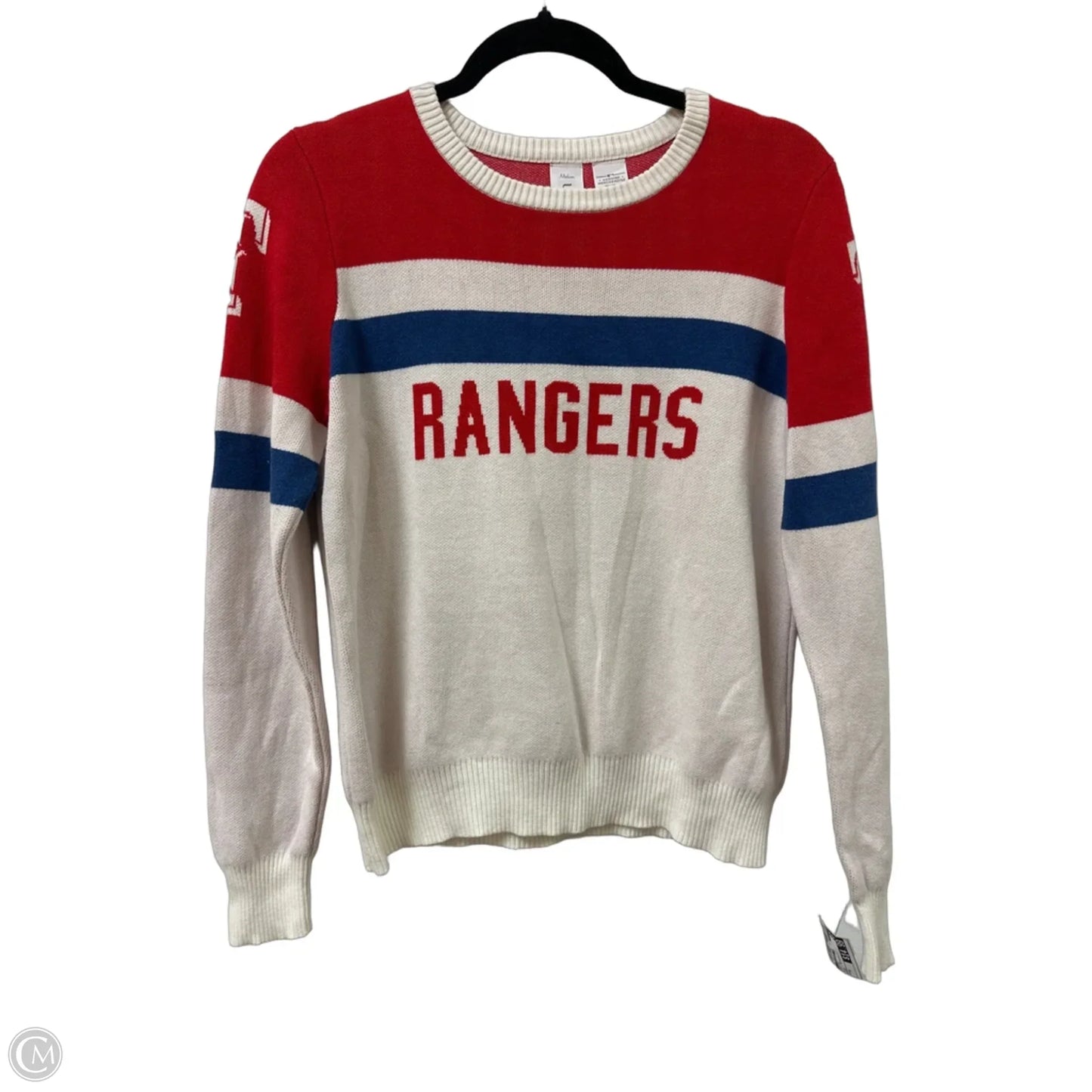 Sweater By Clothes Mentor In Blue & Red & White, Size: M
