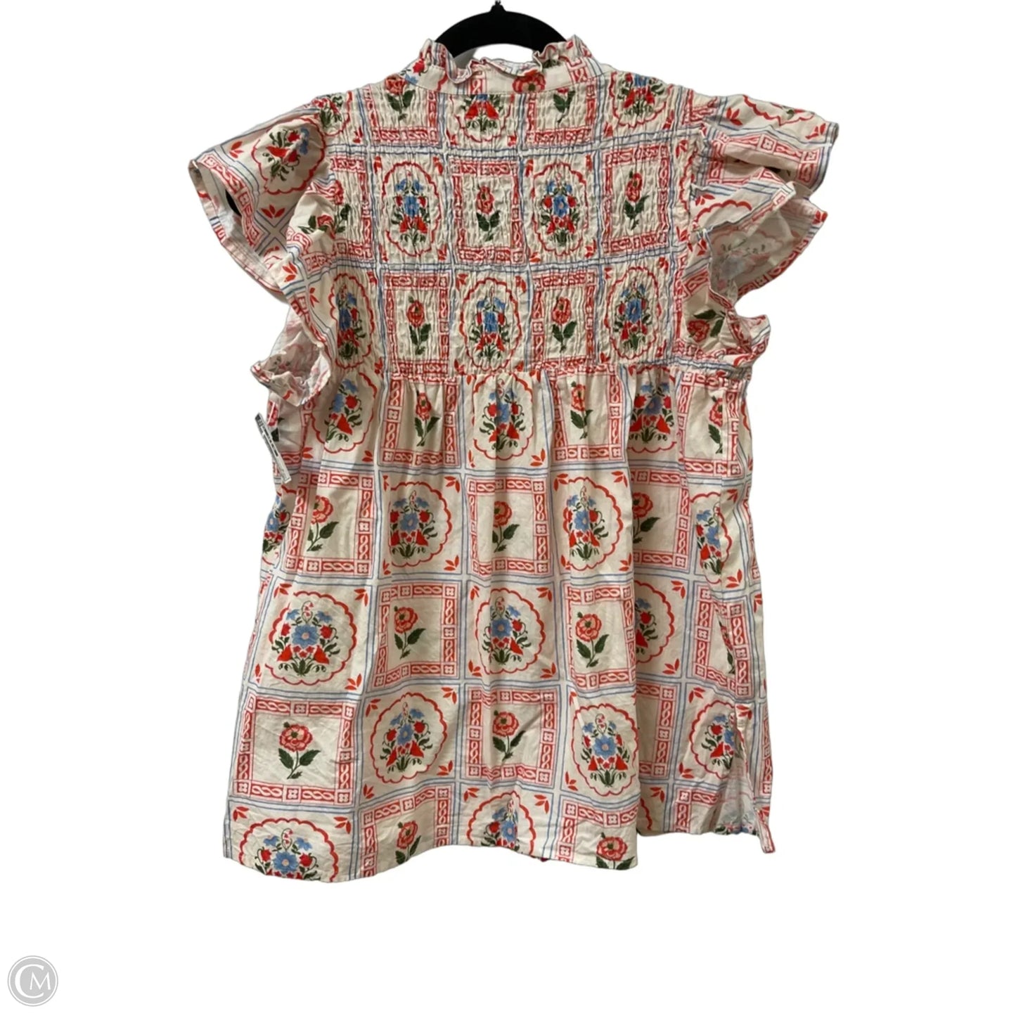 Top Short Sleeve By Cma In Floral Print, Size: M