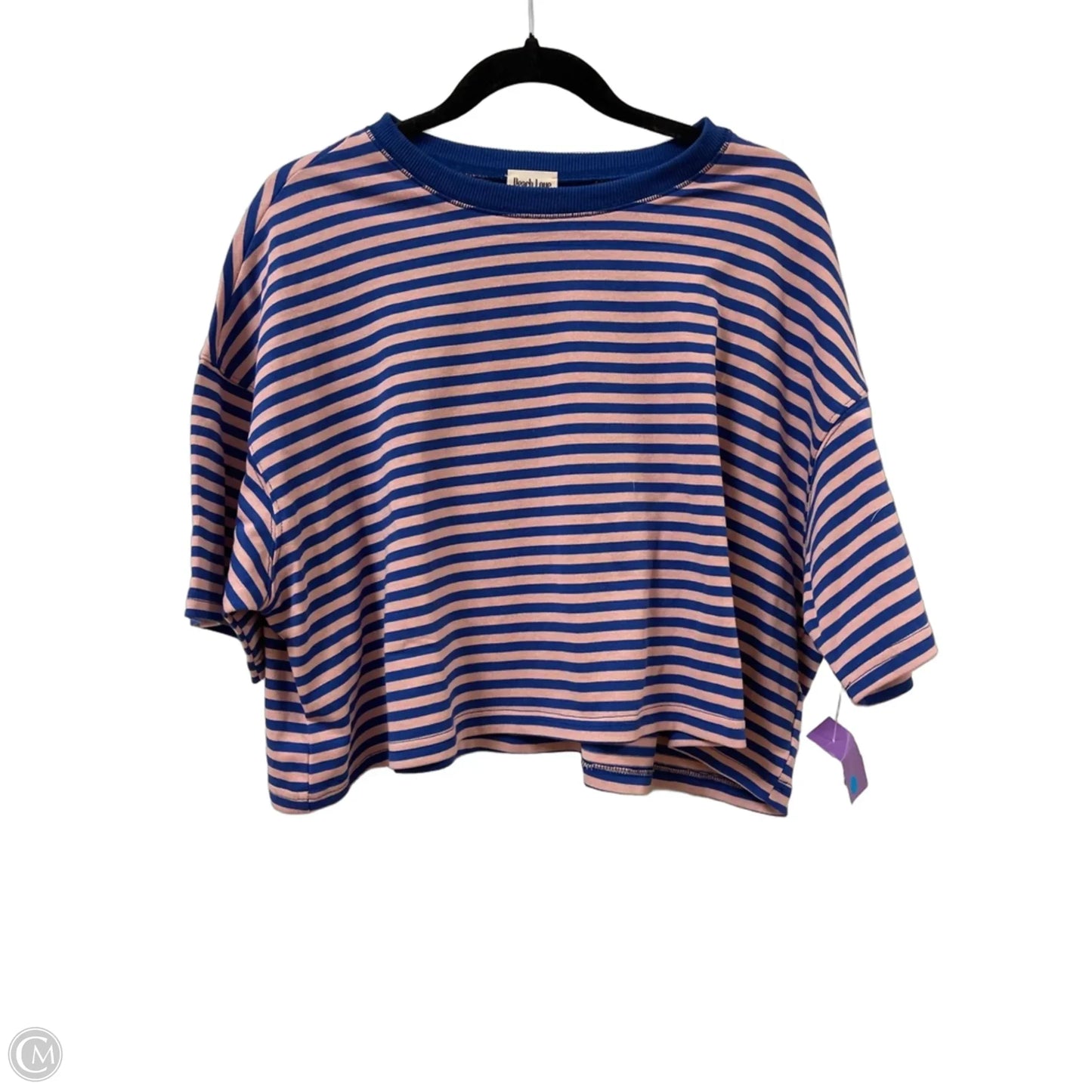 Top Short Sleeve By Peach Love Cream California In Blue, Size: S