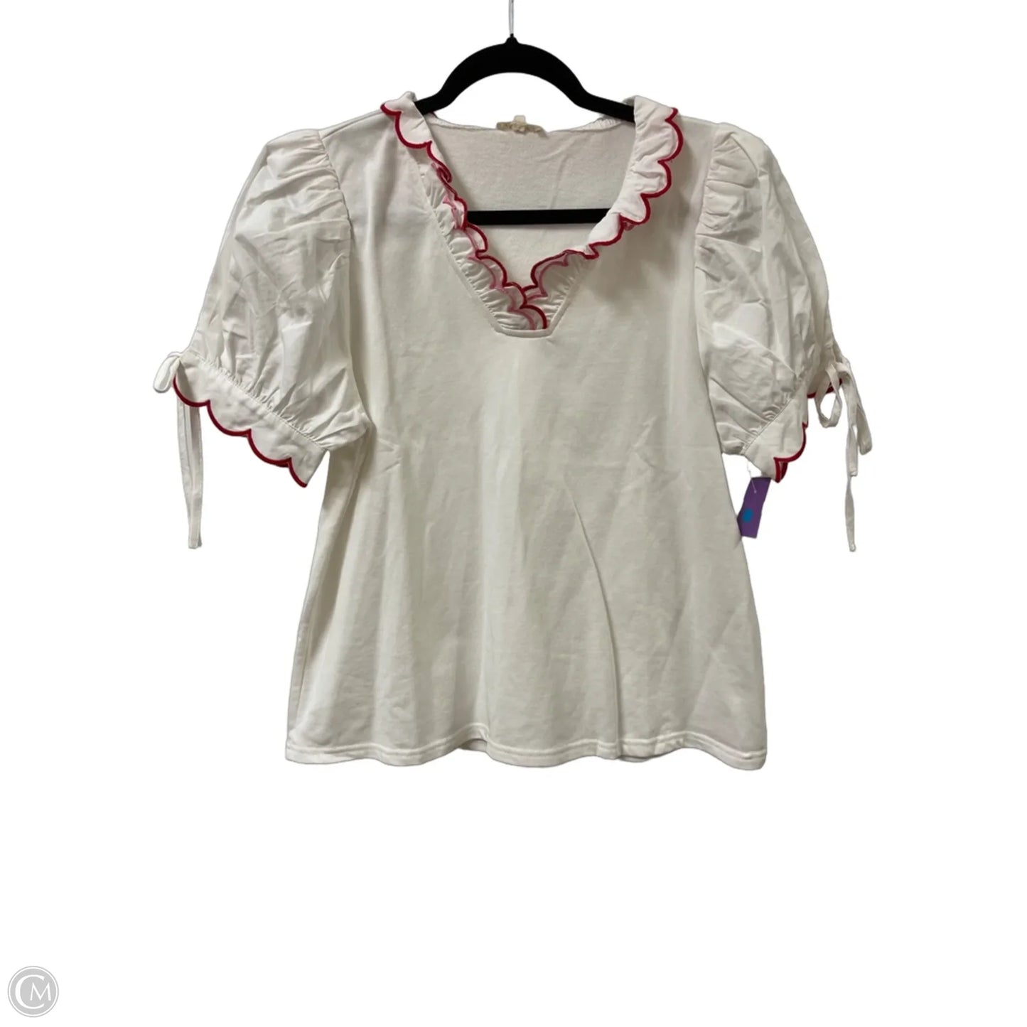 Top Short Sleeve By Jodifl In White, Size: M