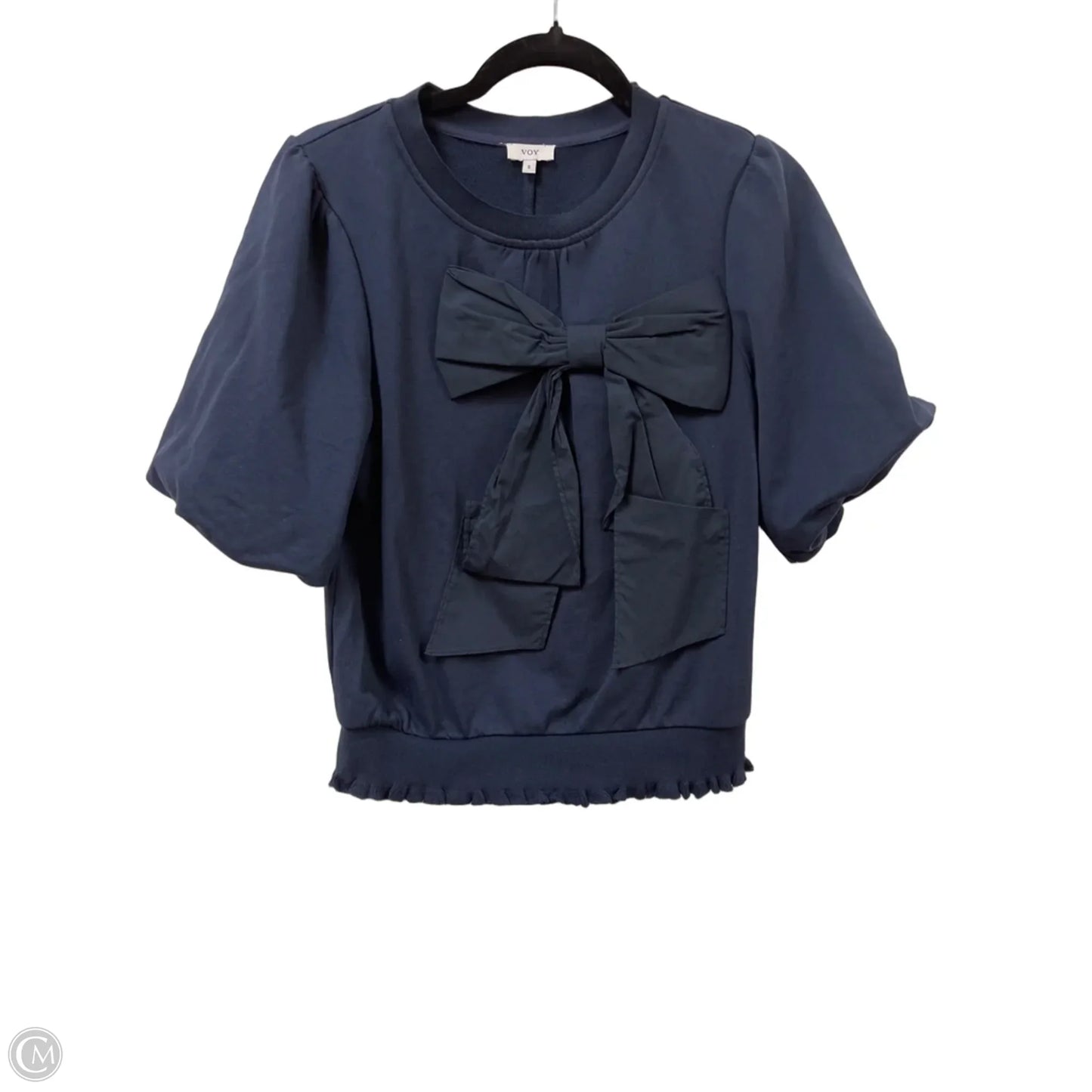Sweater Short Sleeve By Voy In Navy, Size: S