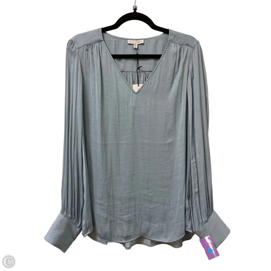Top Long Sleeve By Maison Damelie In Blue, Size: L