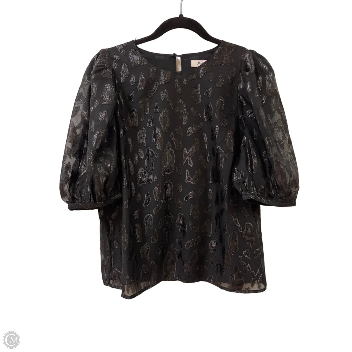Top Short Sleeve By Clothes Mentor In Black, Size: M