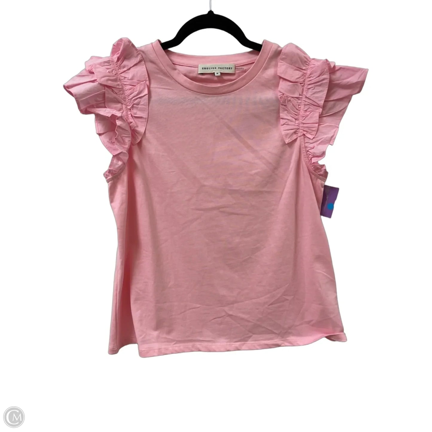 Top Short Sleeve By English Factory In Pink, Size: M