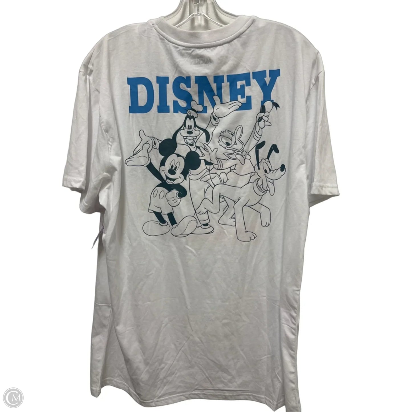 Top Short Sleeve By Disney In White, Size: Xl