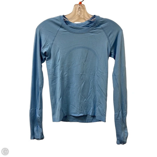 Athletic Top Long Sleeve Crewneck By Lululemon In Blue, Size: S