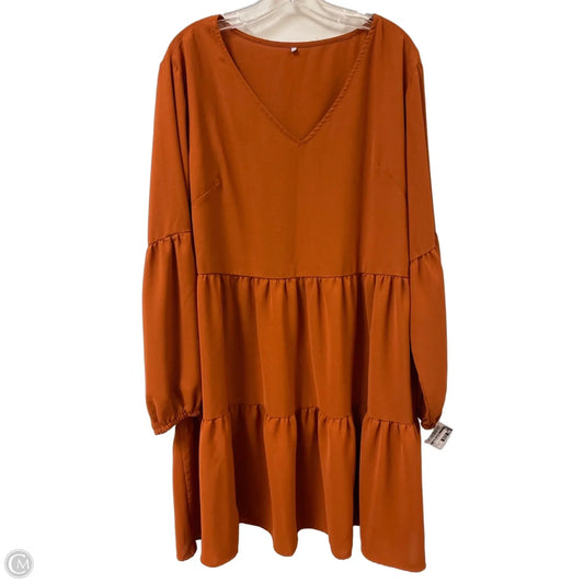 Dress Casual Midi By Clothes Mentor In Orange, Size: 2x