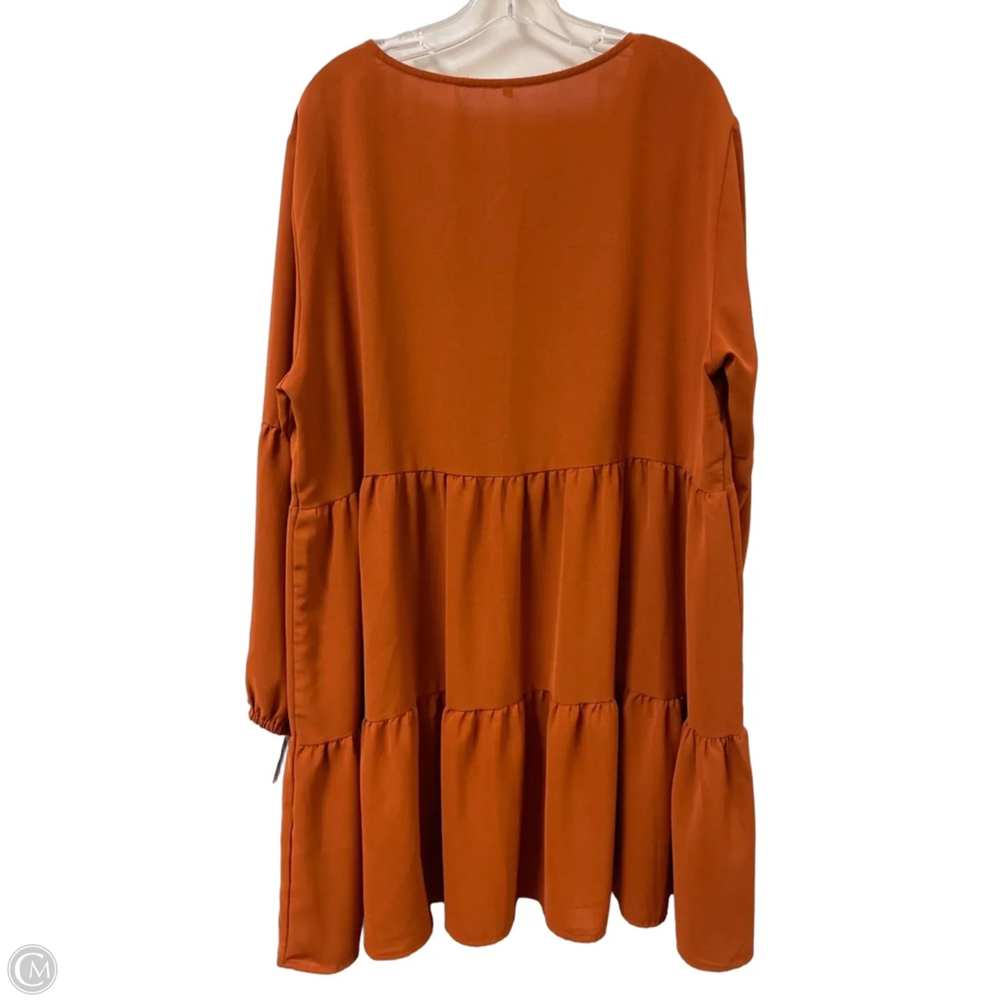 Dress Casual Midi By Clothes Mentor In Orange, Size: 2x