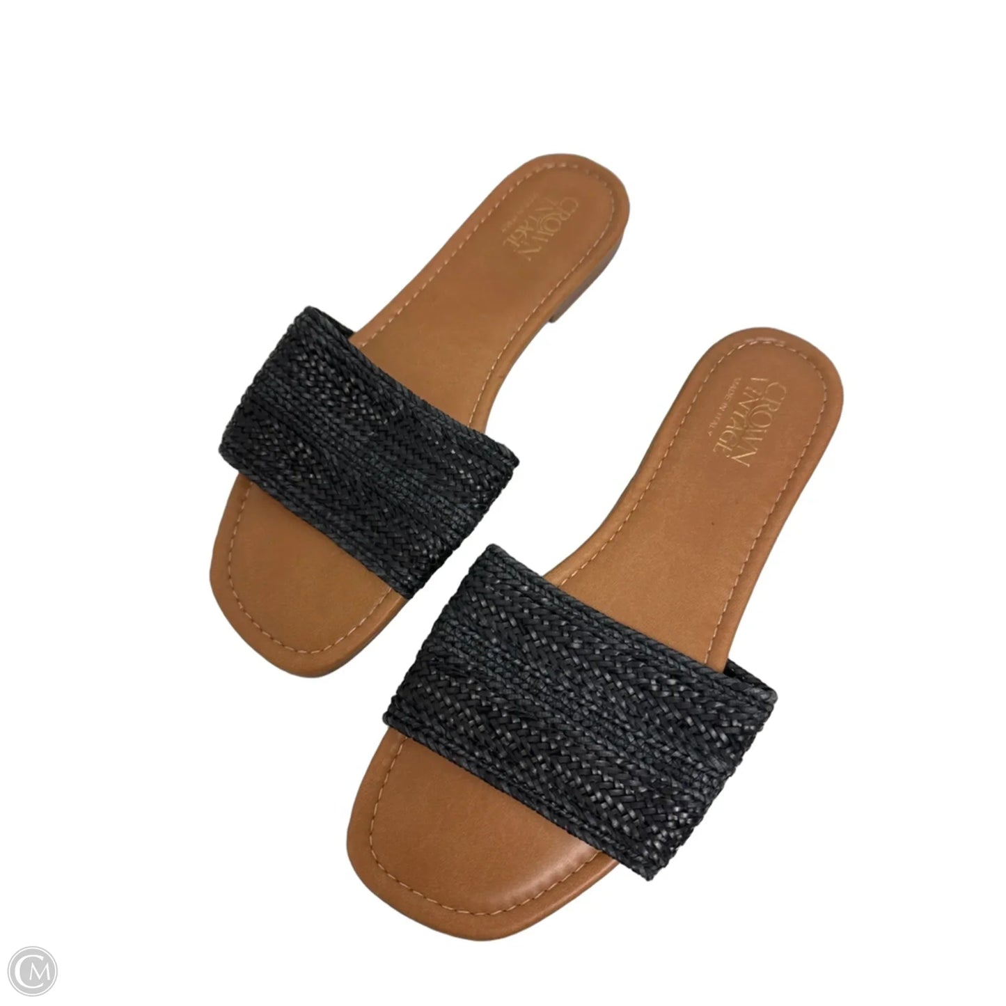 Sandals Flats By Crown Vintage In Black, Size: 10