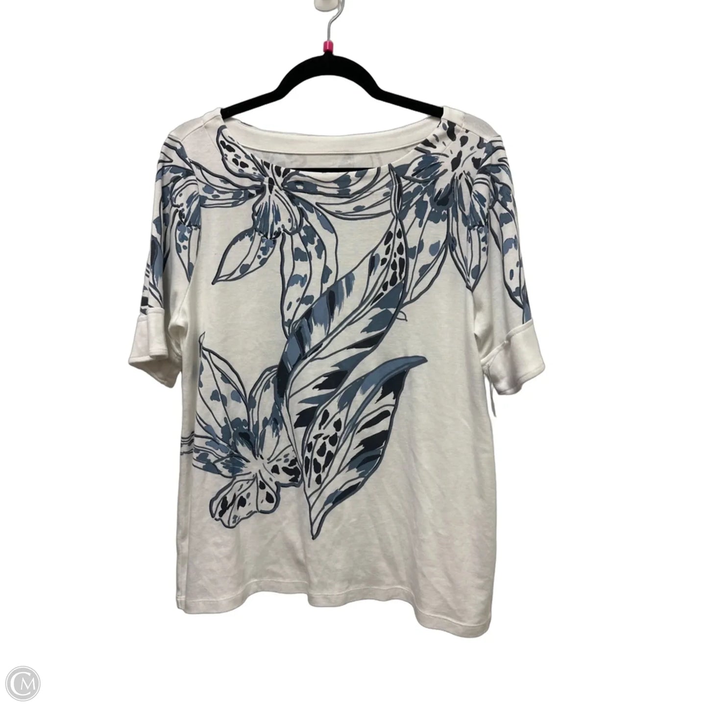 Top Short Sleeve By Chicos In White, Size: L